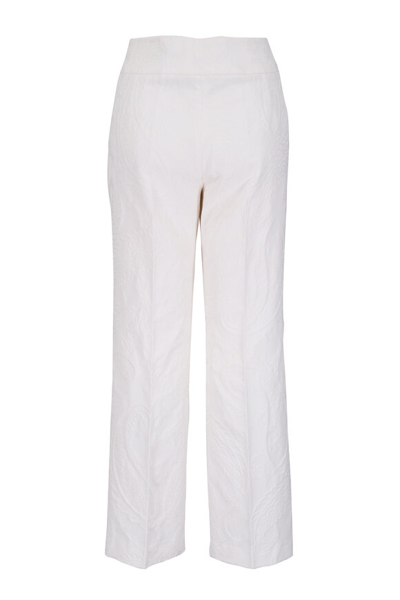 Etro - Off White Multi Paisley Print Straight Jean