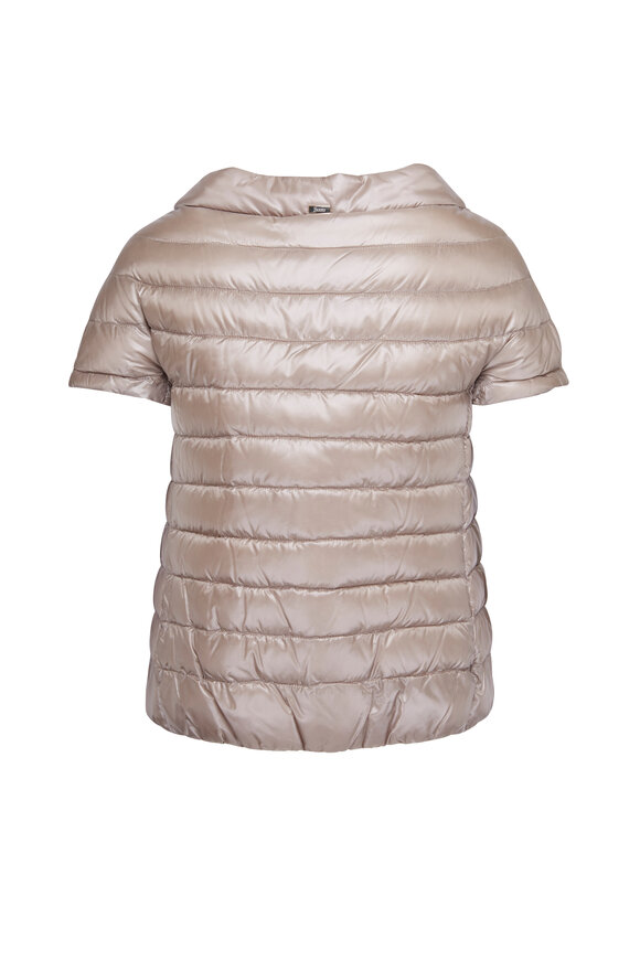 Herno Margherita short-sleeve quilted jacket - Neutrals