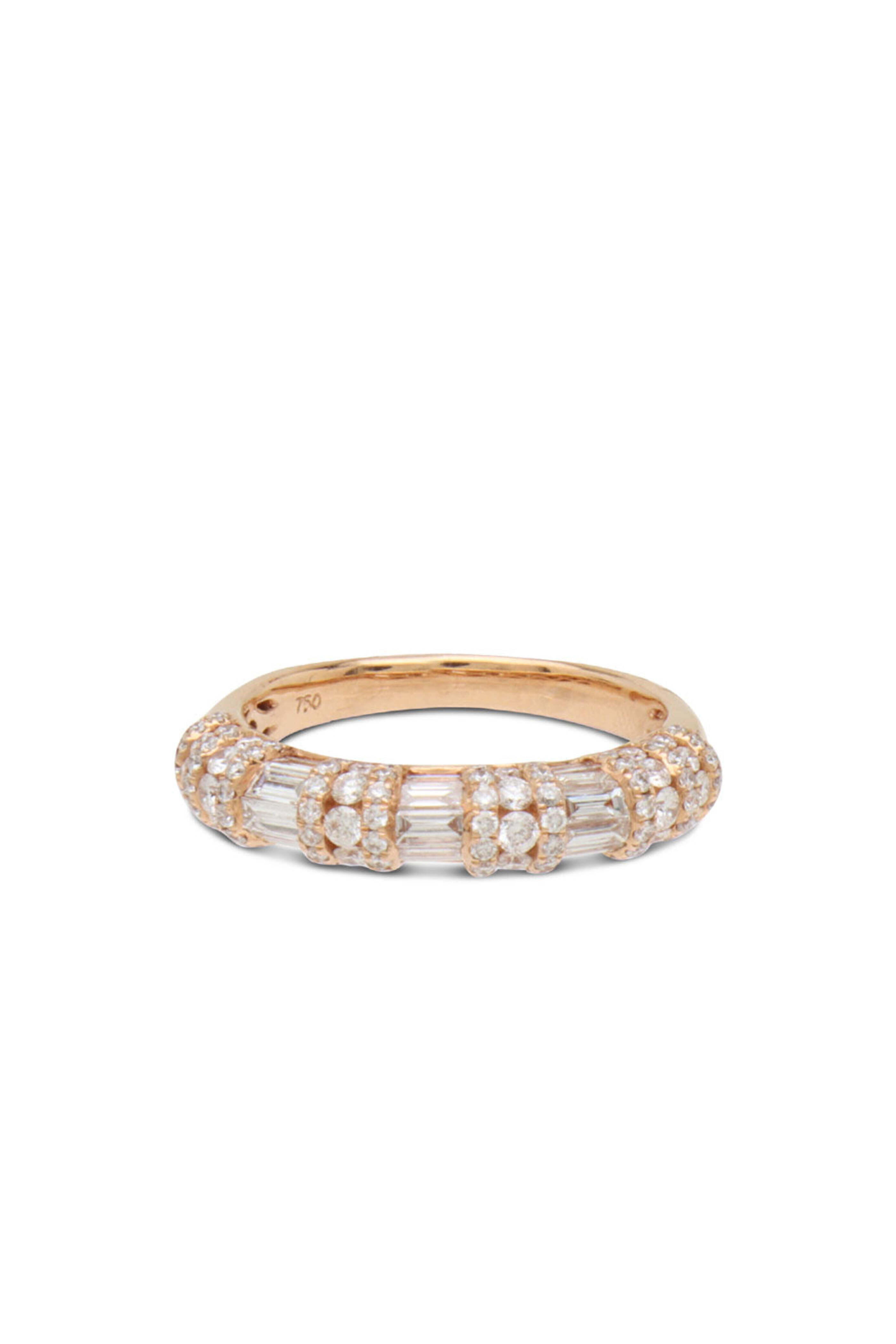 Kai Linz - Ribbed Baguette Diamond Ring