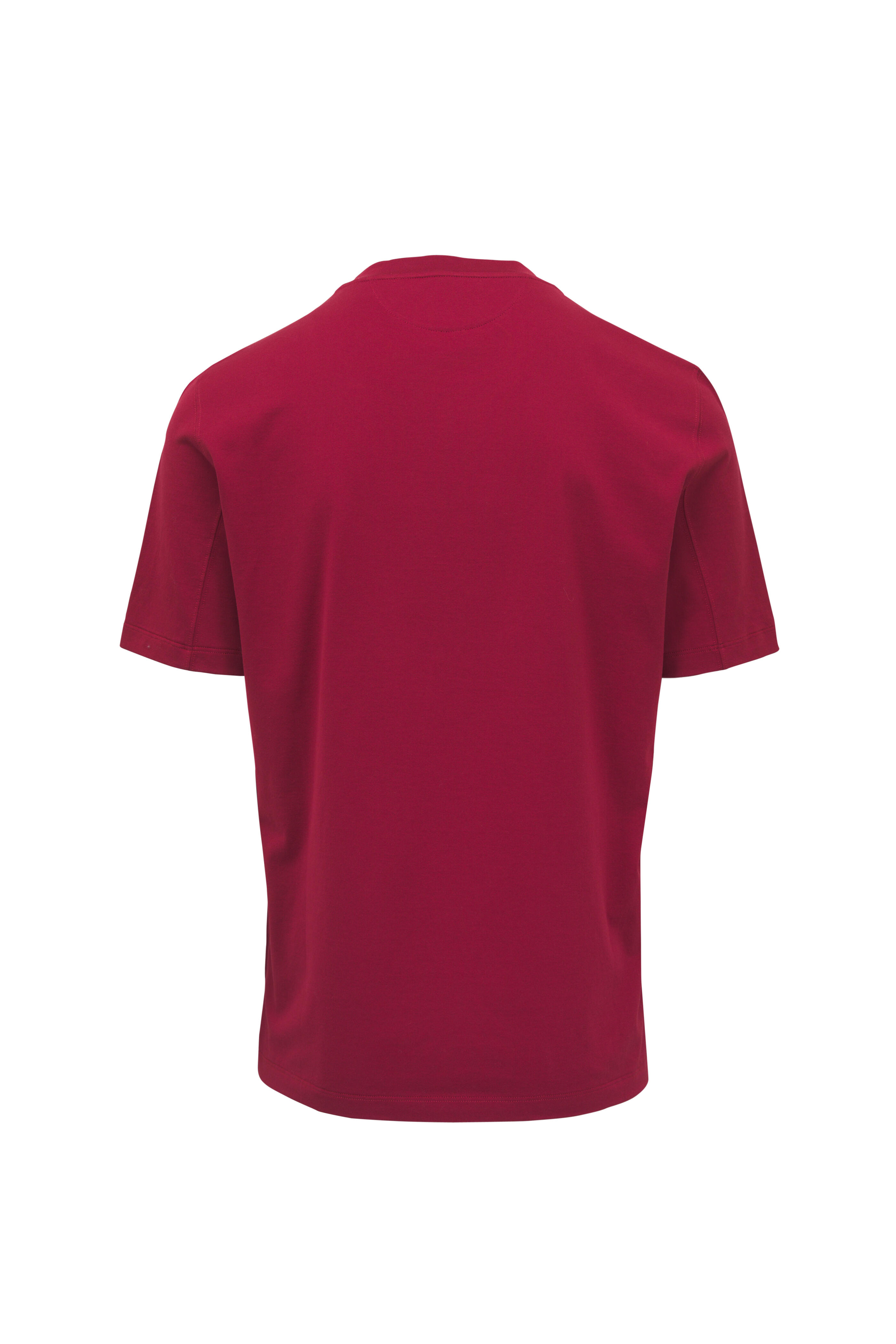 Brunello Cucinelli - Red Cotton Crewneck Tee