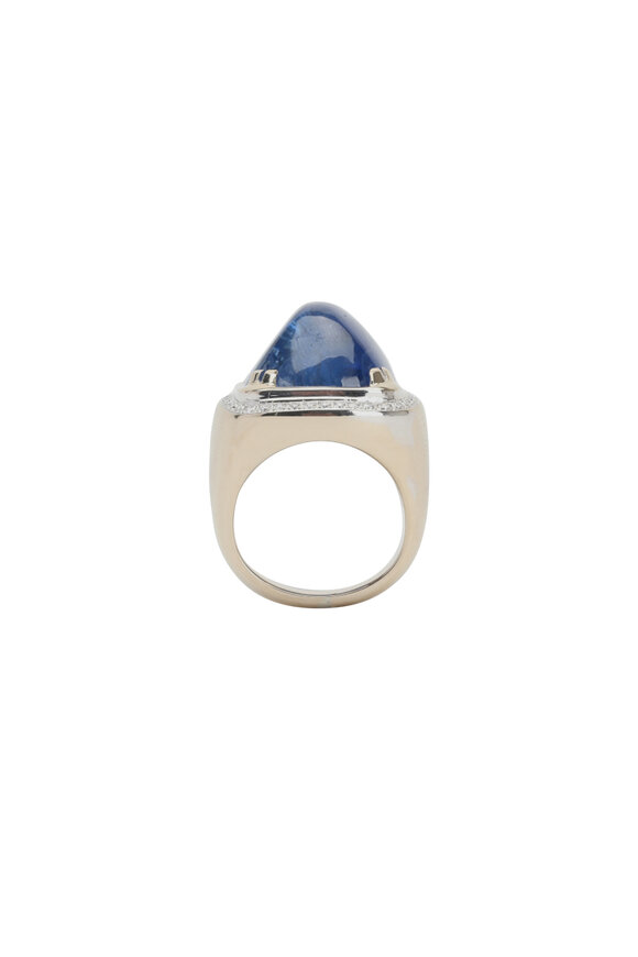 Frank Ancona - 18K White Gold Sapphire & Diamond Ring