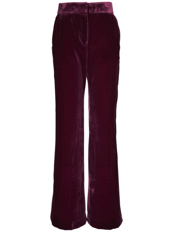 Veronica Beard - Lebone Dark Burgundy Velvet Pant