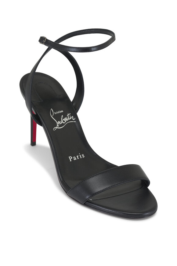 Christian Louboutin - Loubigirl Black Leather Heel Sandal, 85mm