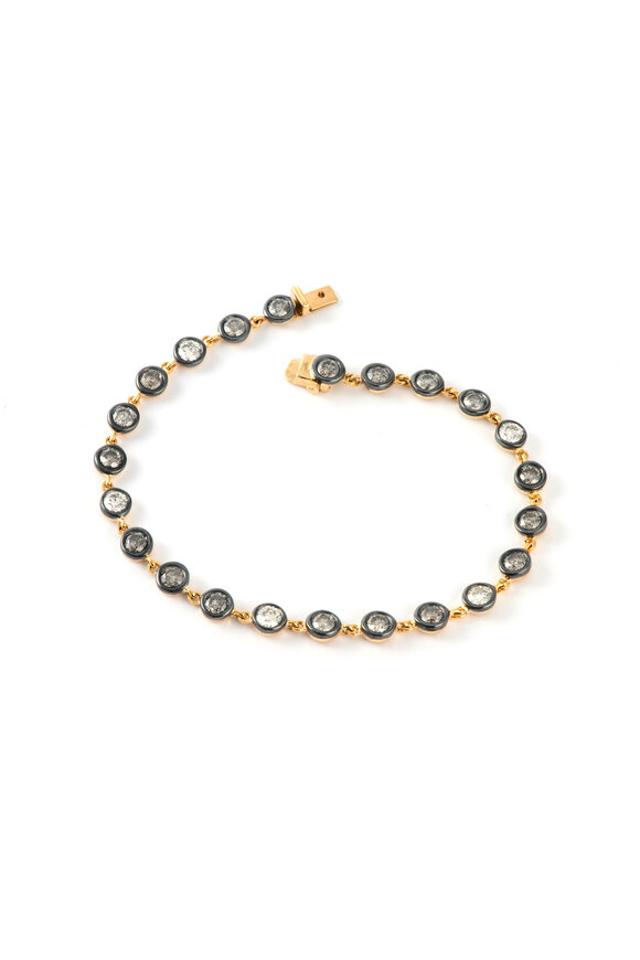 Sylva & Cie 18k Yellow Gold Gray Diamond Bracelet - view 1