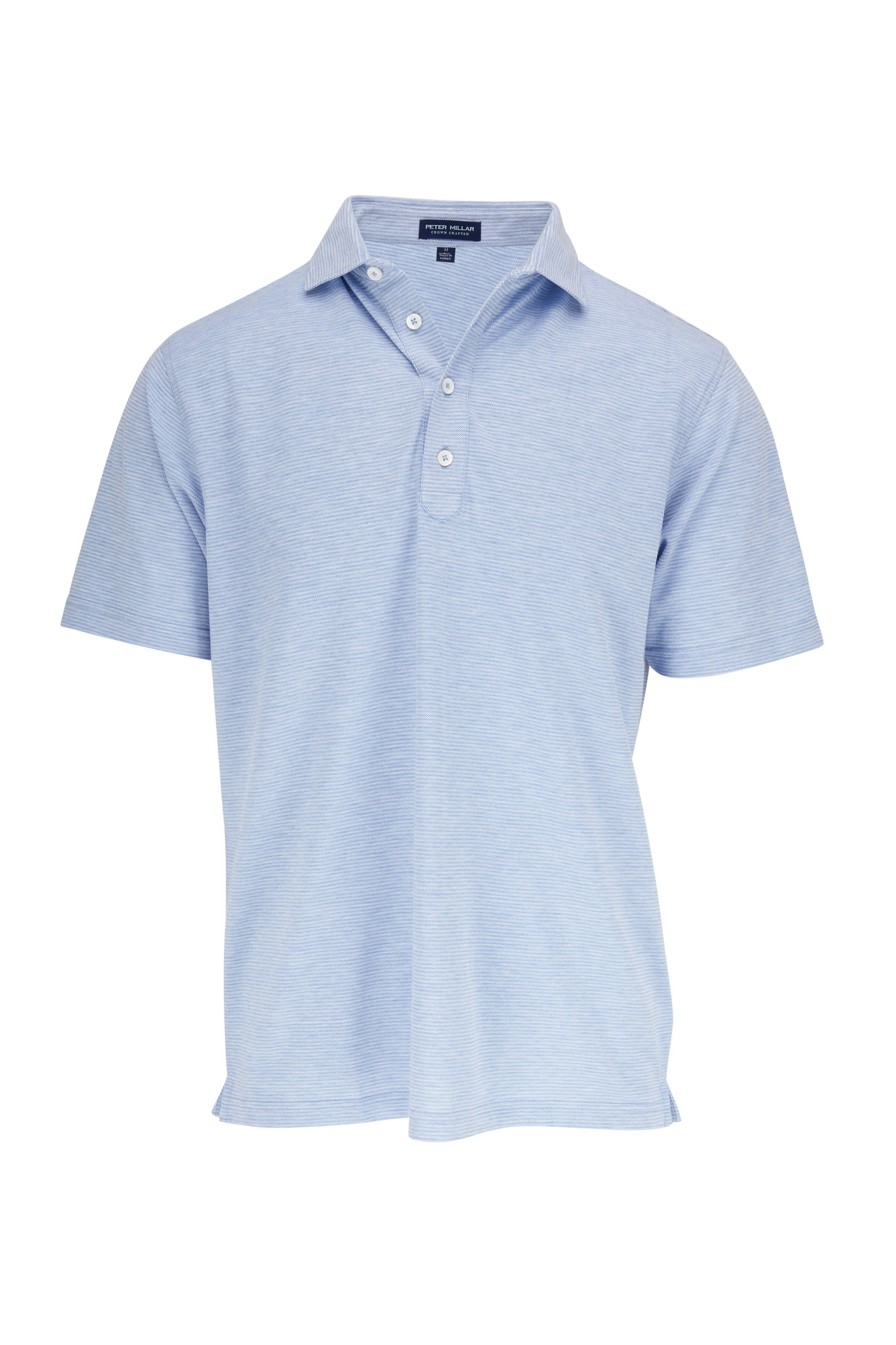 Peter Millar - Sutton Blue Frost Cotton & Silk Polo