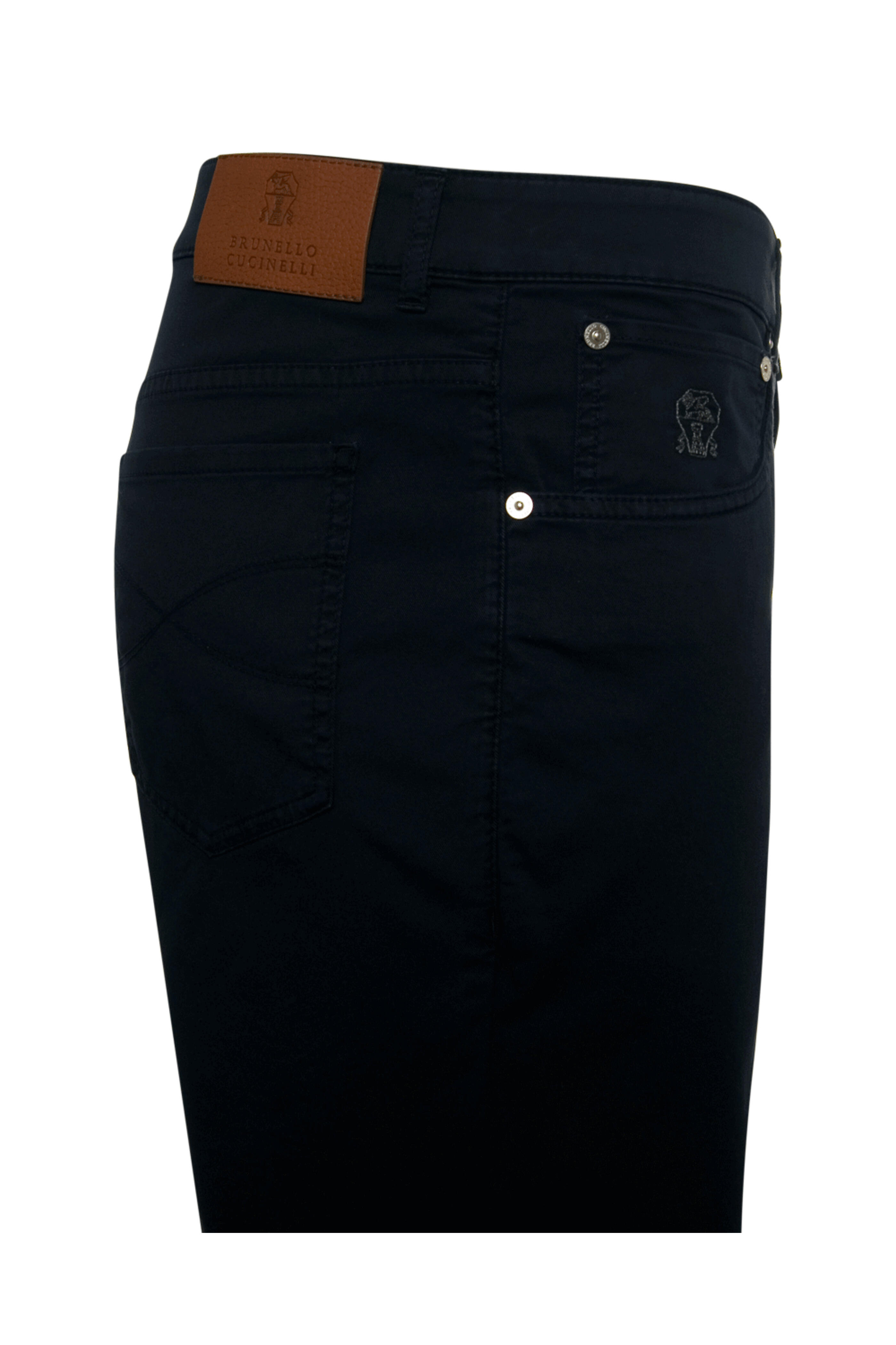 Brunello Cucinelli - Navy Dyed Casual 5 Pocket Pant