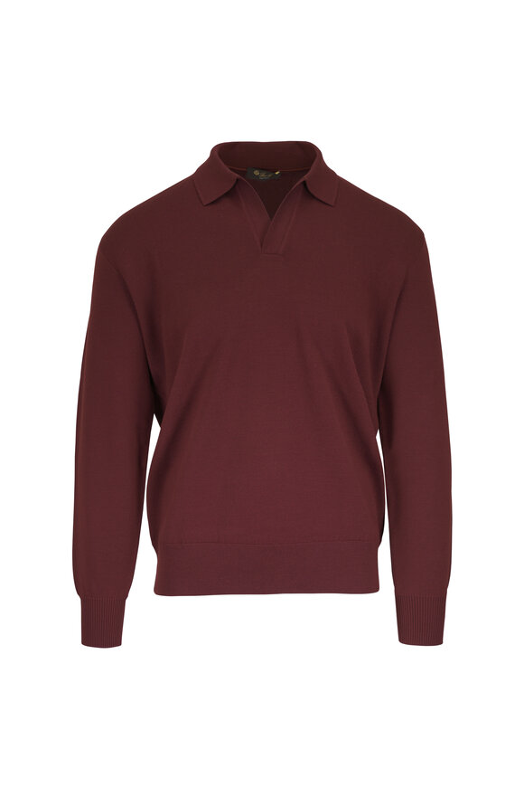 Loro Piana Empire Brown Wool Polo - view 1
