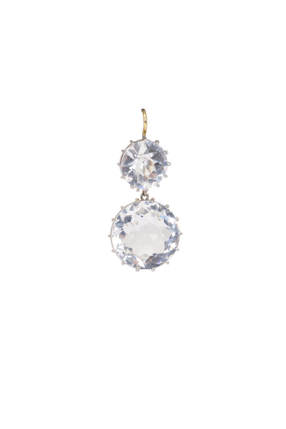 Renee Lewis 18k White Gold Round Quartz Earrings - view 2
