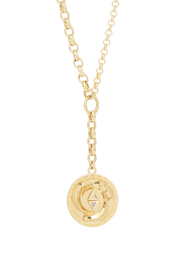 Foundrae 18k Yellow Gold Diamond Protection Claw Necklace - view 2