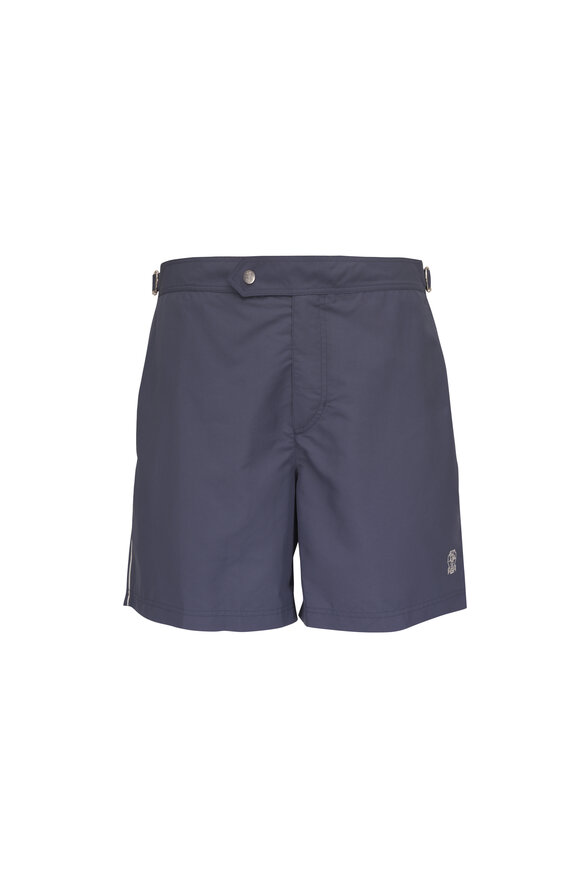 Brunello Cucinelli Denim Blue Swim Trunks - view 1