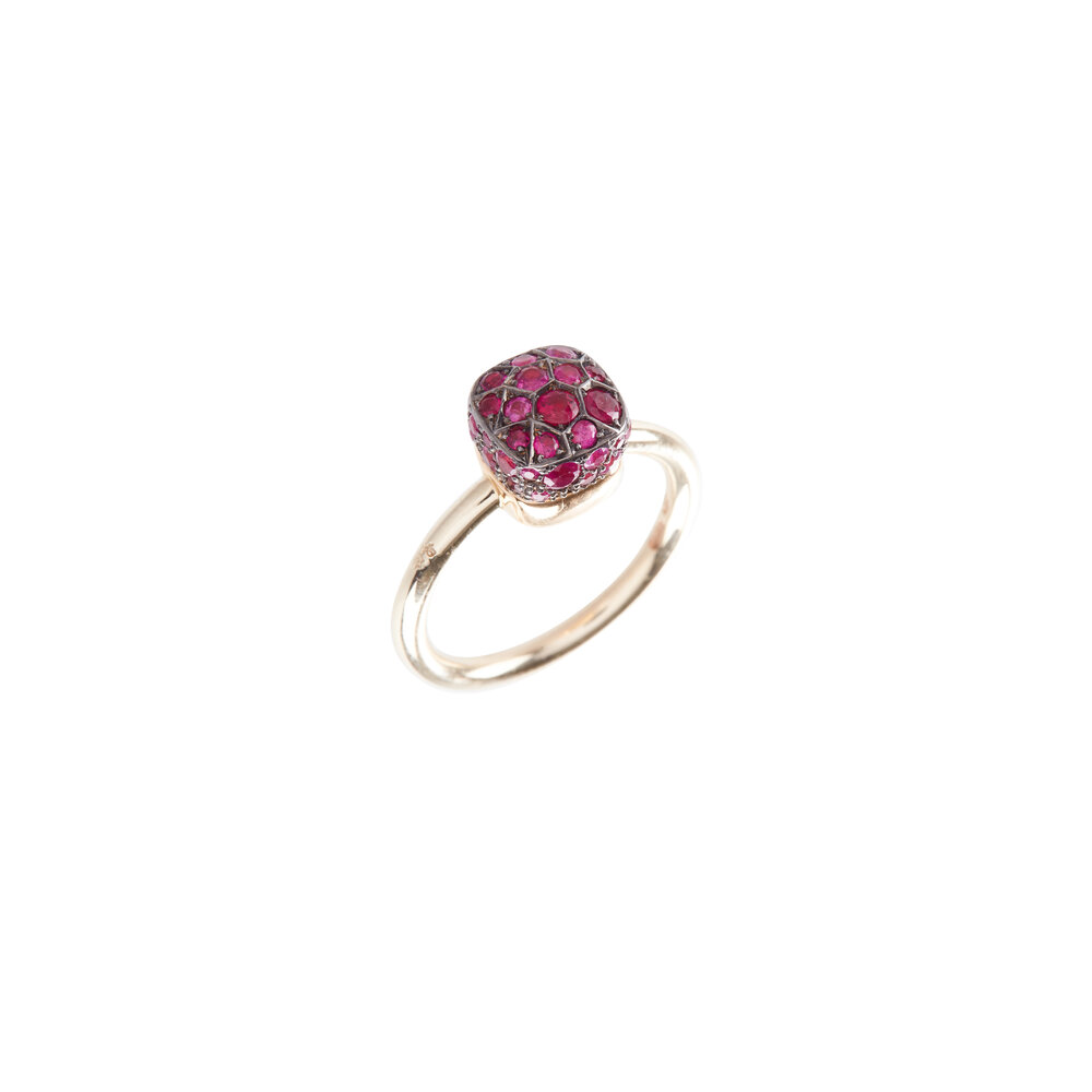 Pomellato - 18K White & Rose Gold Ruby Nudo Ring