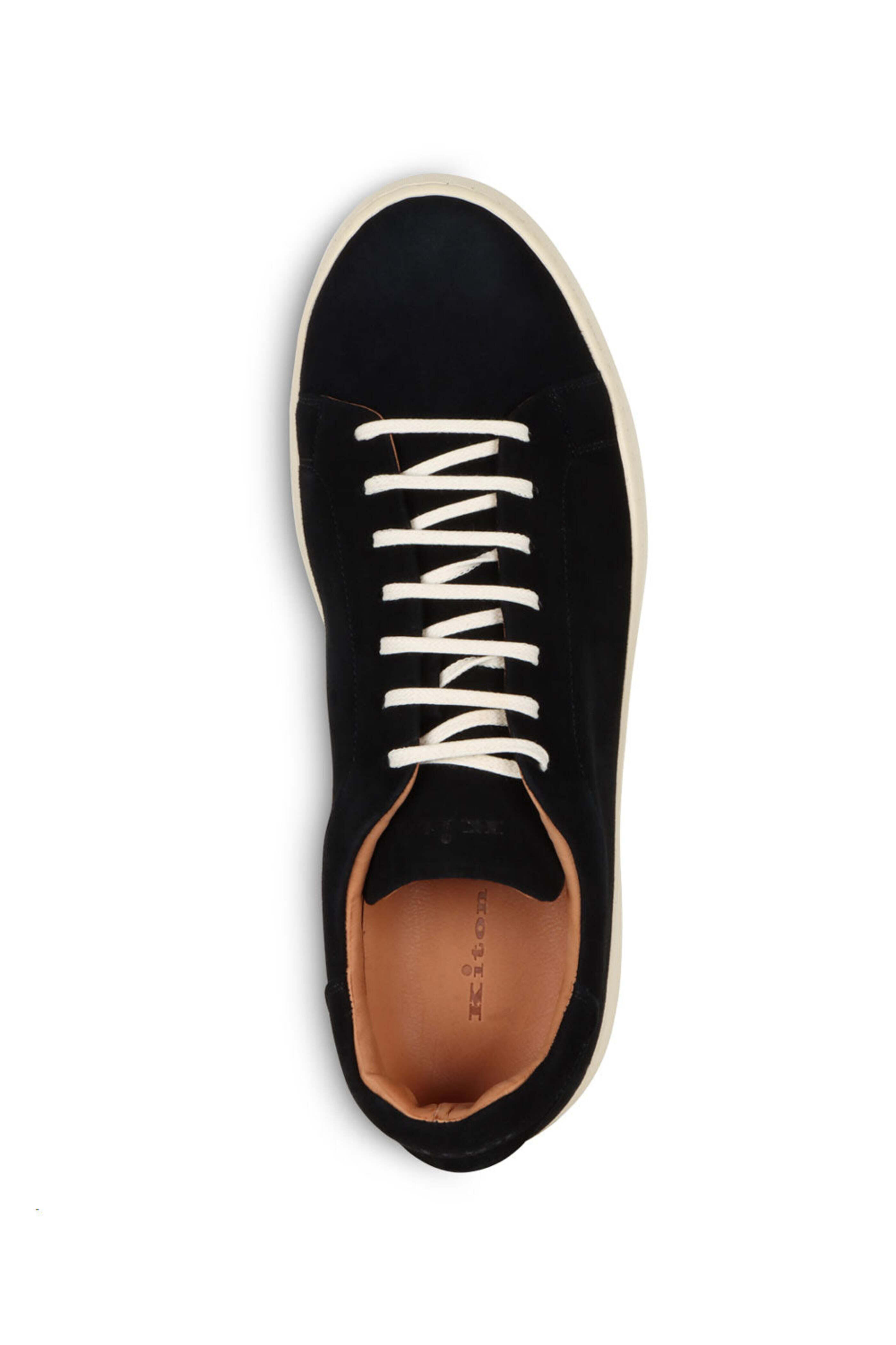 Kiton - Suede Sneaker in Black | Mitchell Stores