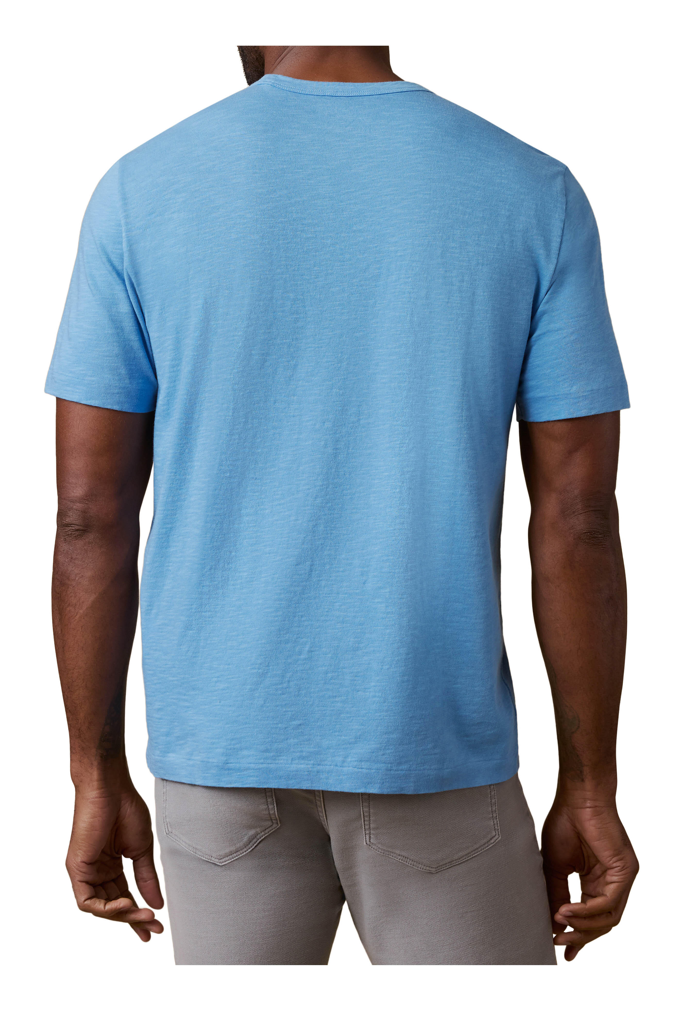 Faherty Brand - Sunwashed Blue Sea Cotton T-Shirt - view 3