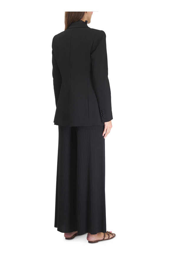 Agnona Black Microplissé Pant - view 3