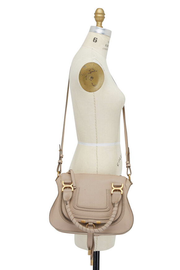 Chloé - Marcie Nomad Beige Medium Double Carry Bag