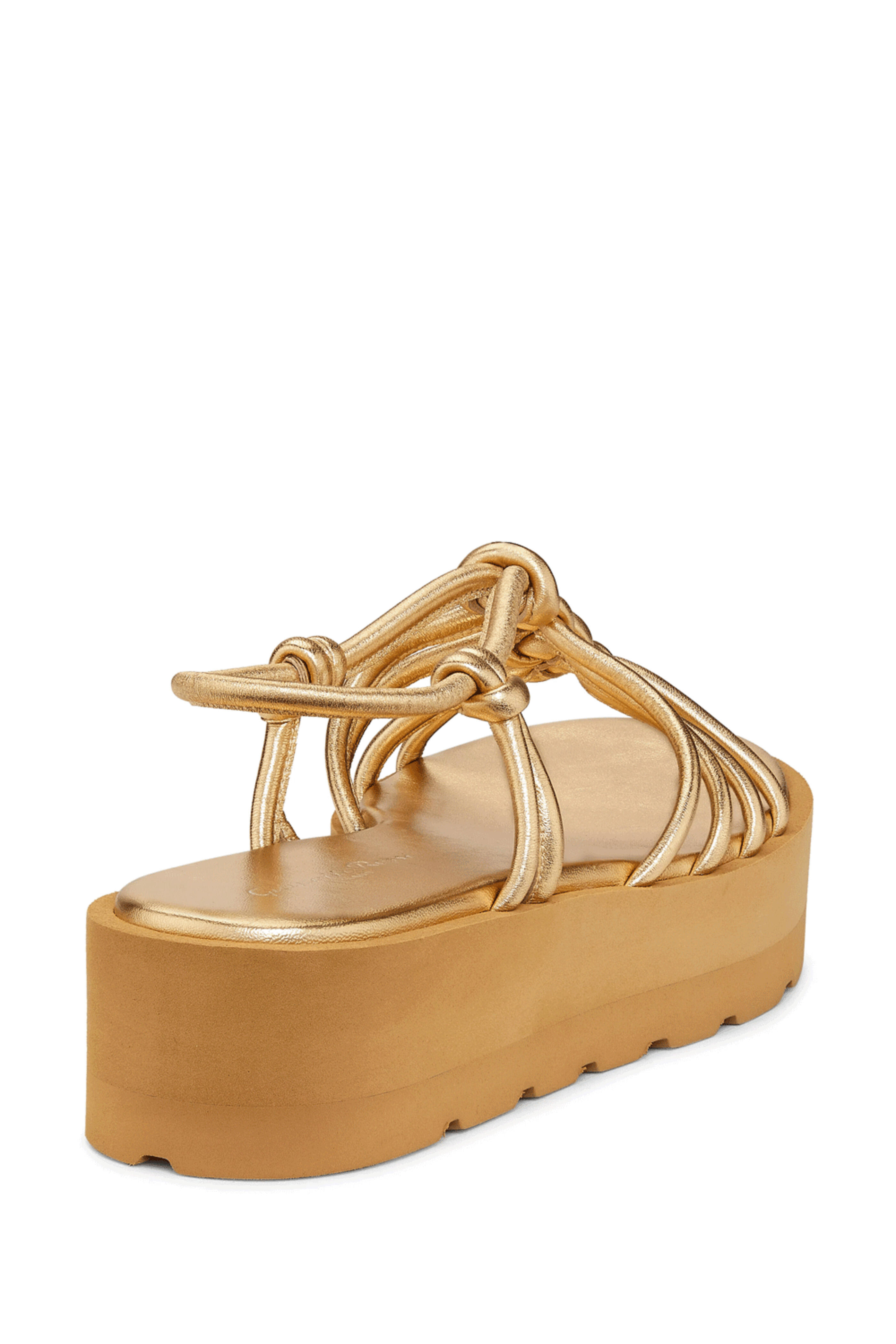 Gianvito Rossi - Hebe Strappy Platform Sandal in Mekong Gold