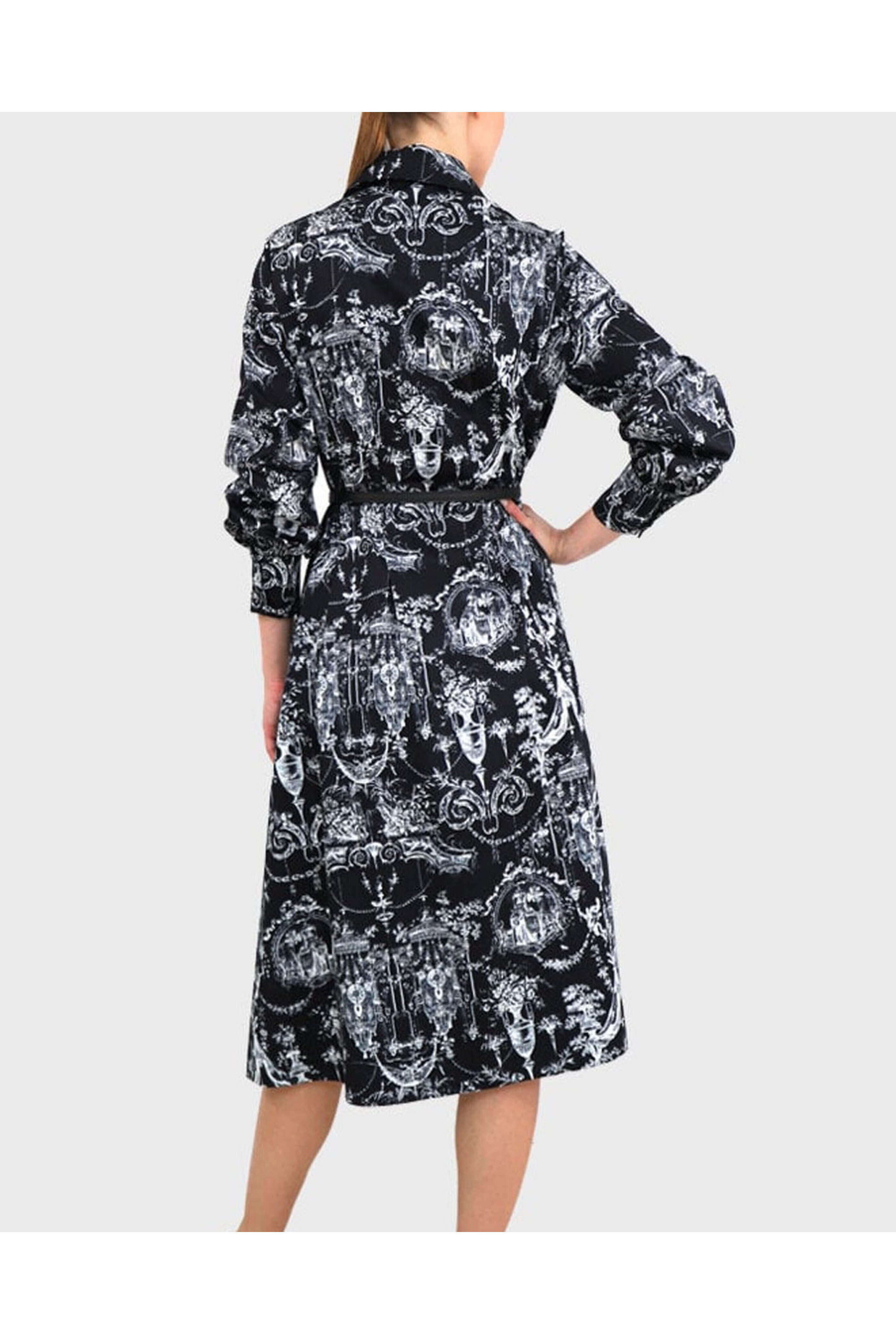 Rani Arabella - Black Toile Midi Shirtdress