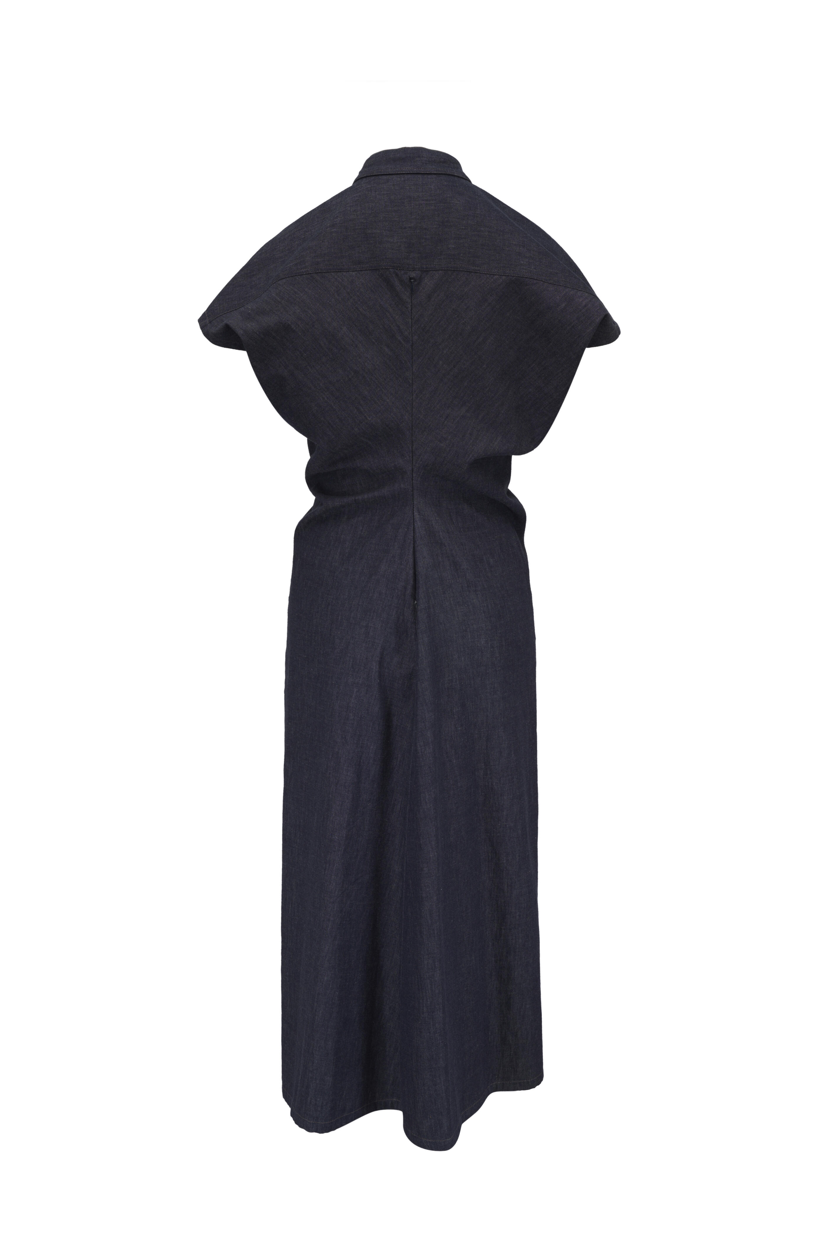Brunello Cucinelli - Dark Navy Cotton Denim Midi Dress