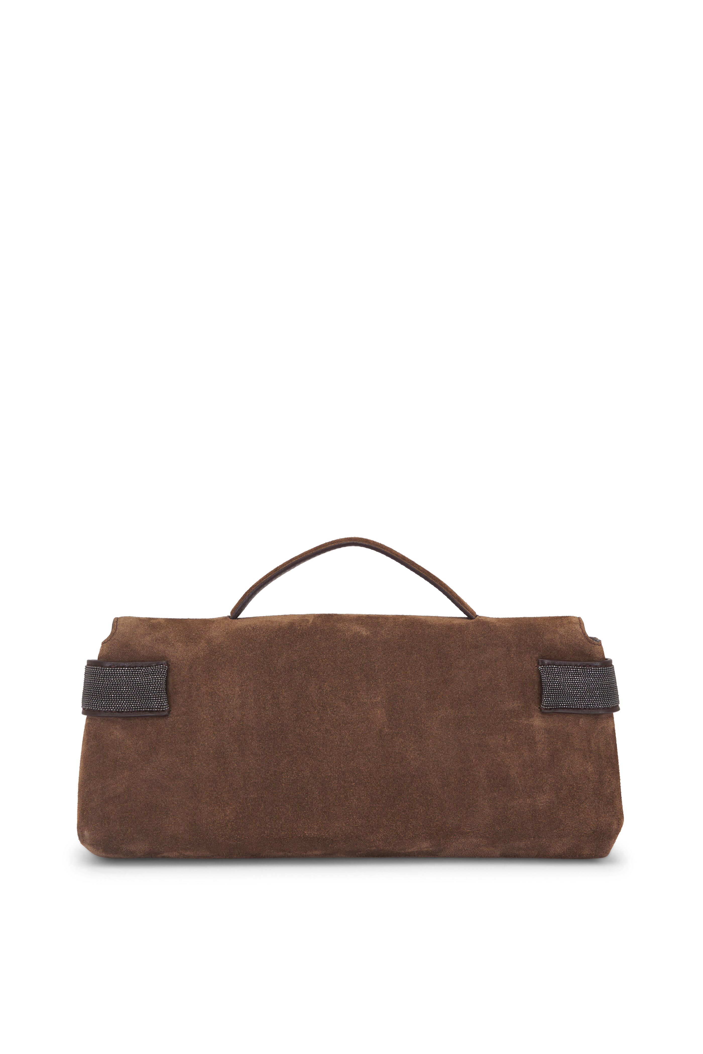Brunello Cucinelli - Essence Caramel Suede Top Handle Bag - view 3