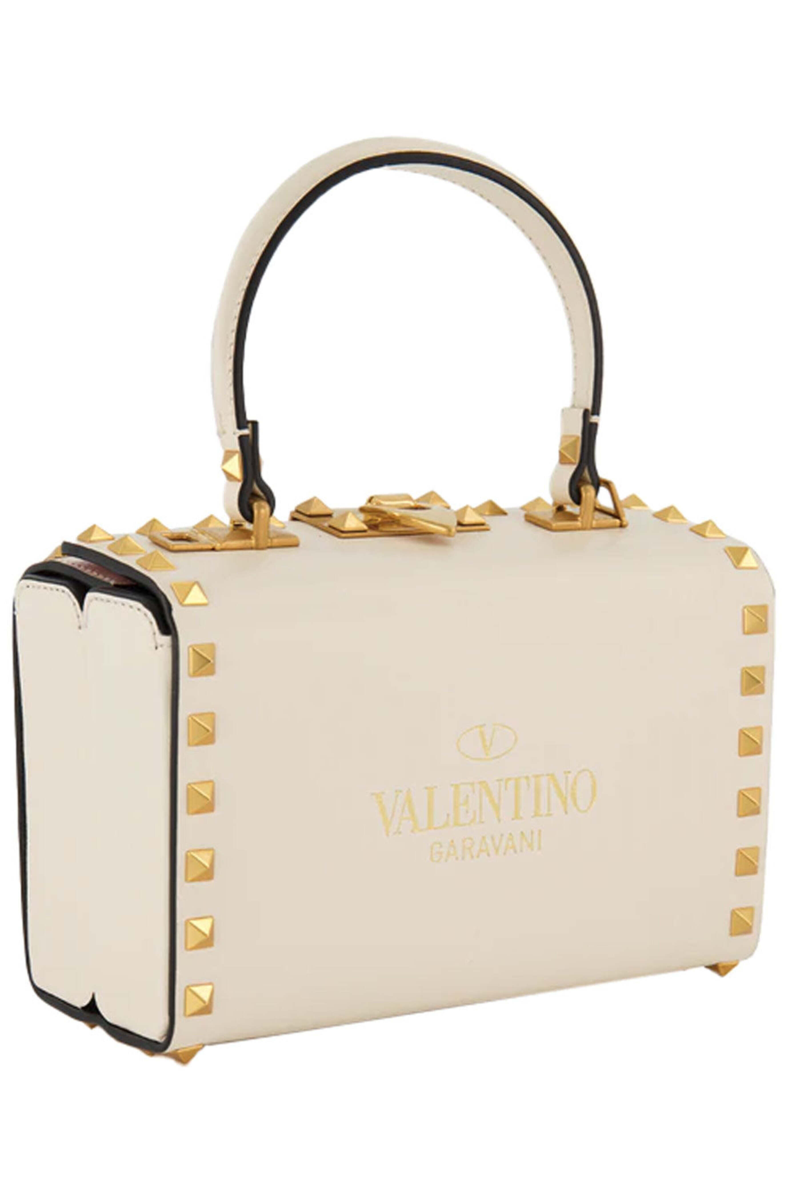 Valentino Garavani - Rockstud Alcove Box Bag in Light Ivory