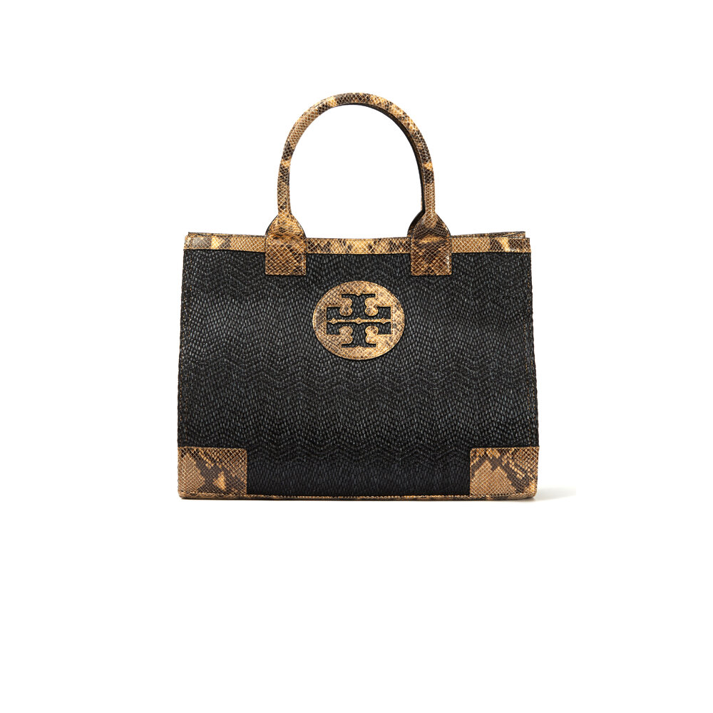 【TORYBURCH】 black raffia pouches （関税送料込） Kira Raffia Stripe Chain Shoulder Bag: Women's Designer