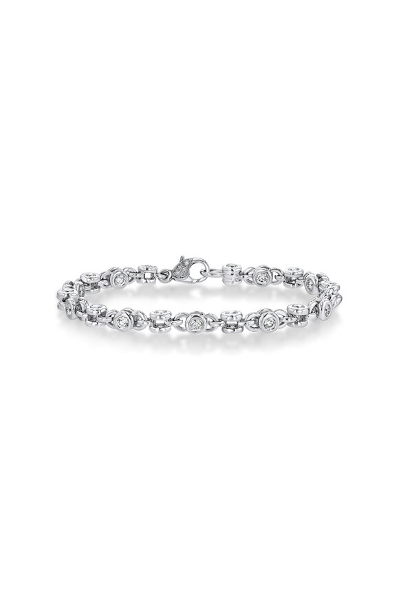 Aaron Henry 18k White Gold Diamond Celebration Bracelet - view 1