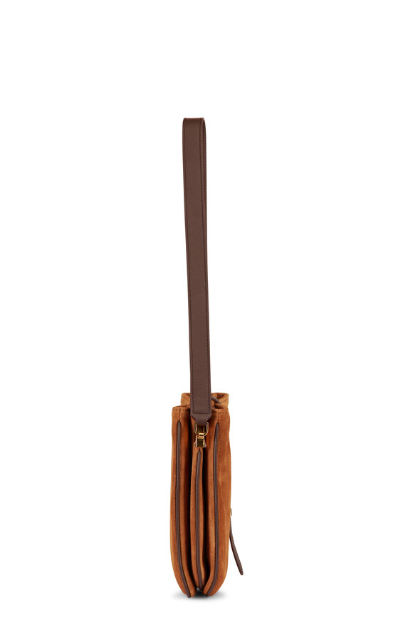 Nili Lotan Jane Brown Suede Shoulder Bag - view 3