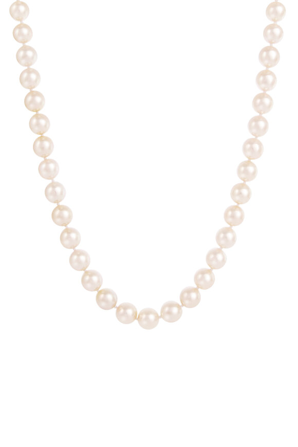 Storrow Yellow Gold Akoya Pearl Howie Necklace