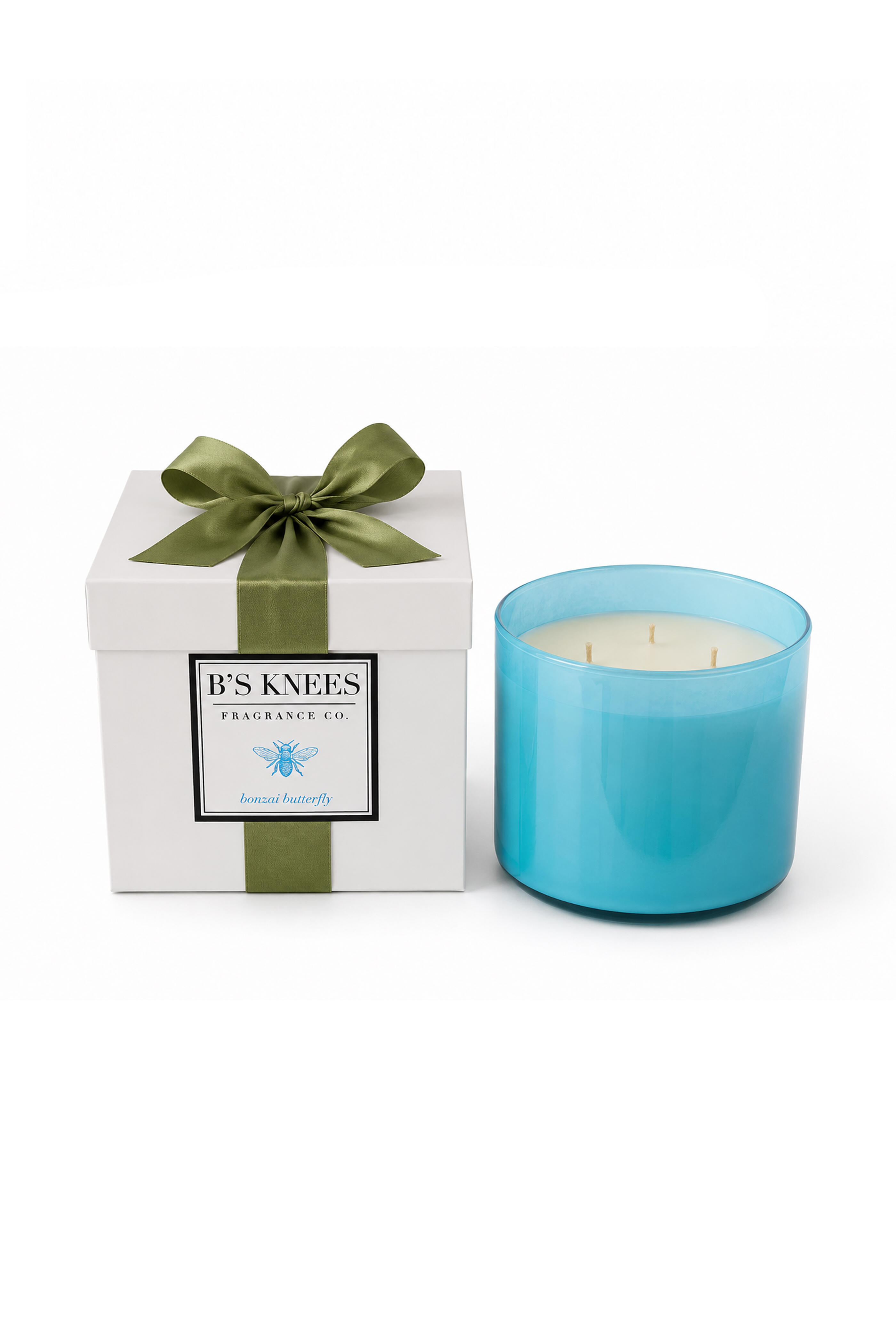 B'S Knees - Bonzai Butterly Three Wick Blue Candle - view 1