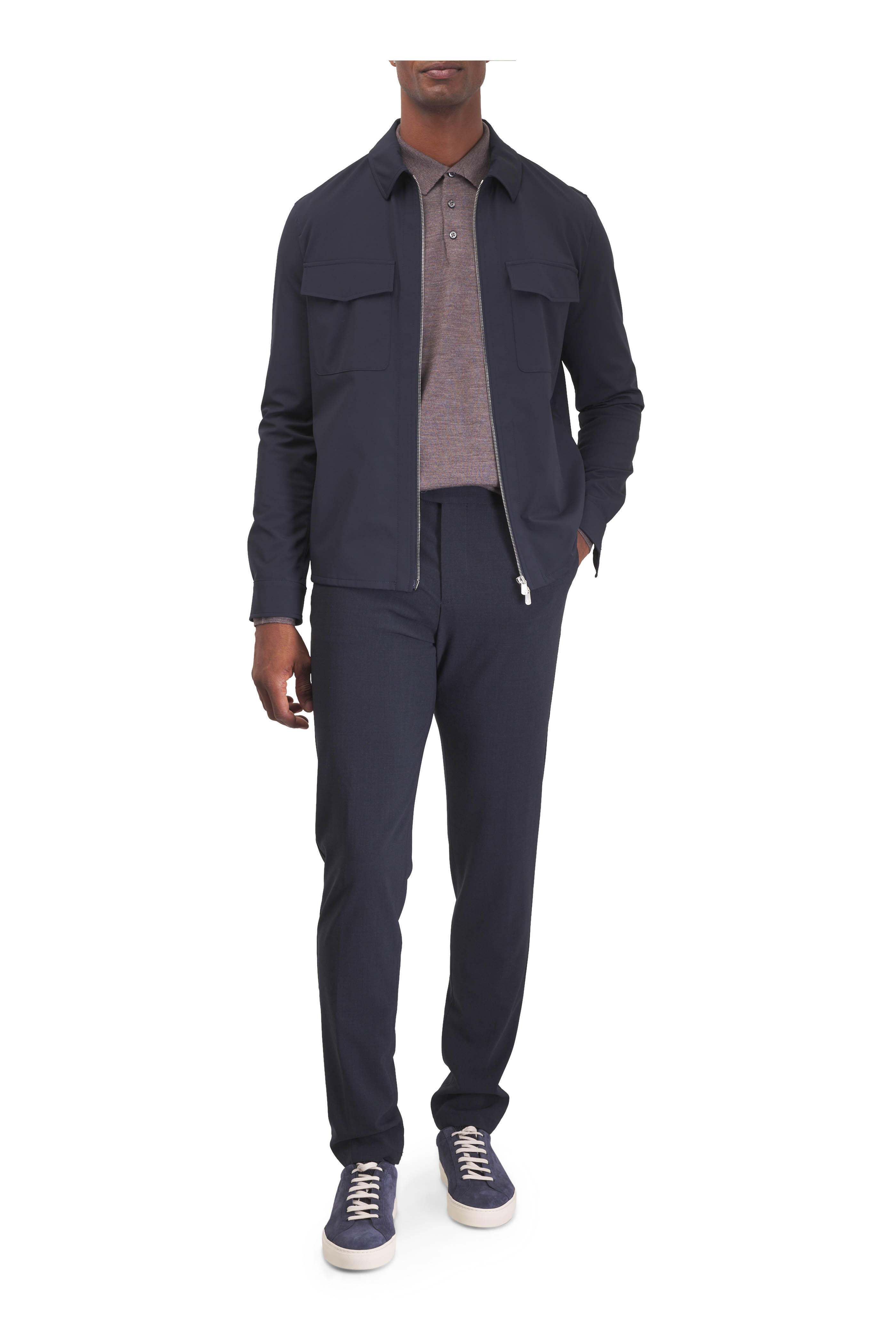 Marco Pescarolo - Evo Navy Wool Crepe Dress Pant