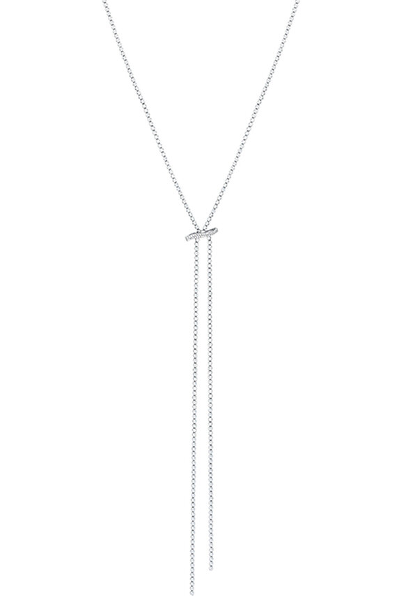 Graziela Gems Mega Diamond Swirl Slide Lariat Necklace