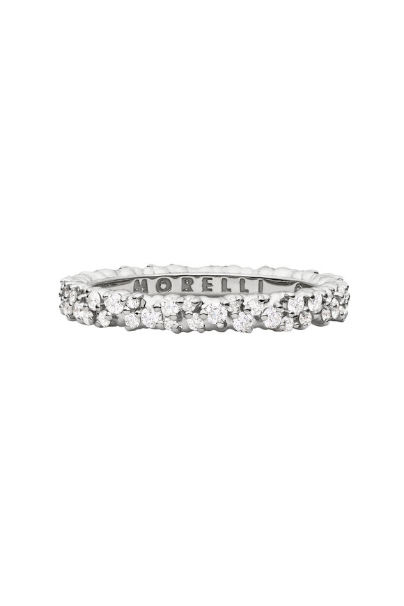 Paul Morelli 18K White Gold Diamond Confetti Band