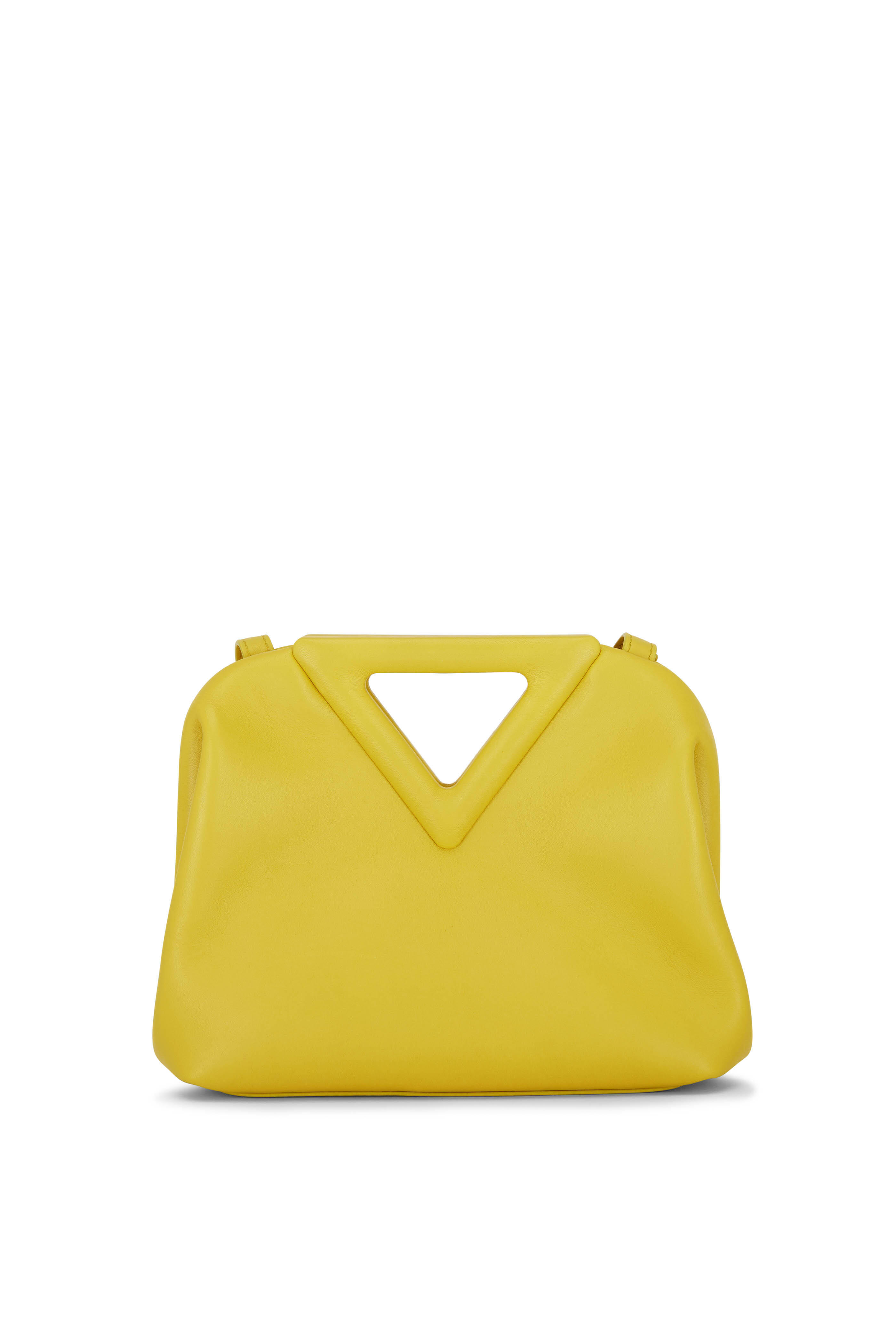 BOTTEGA VENETA yellow mini Leather Woven Pouch Clutch Crossbody Bag