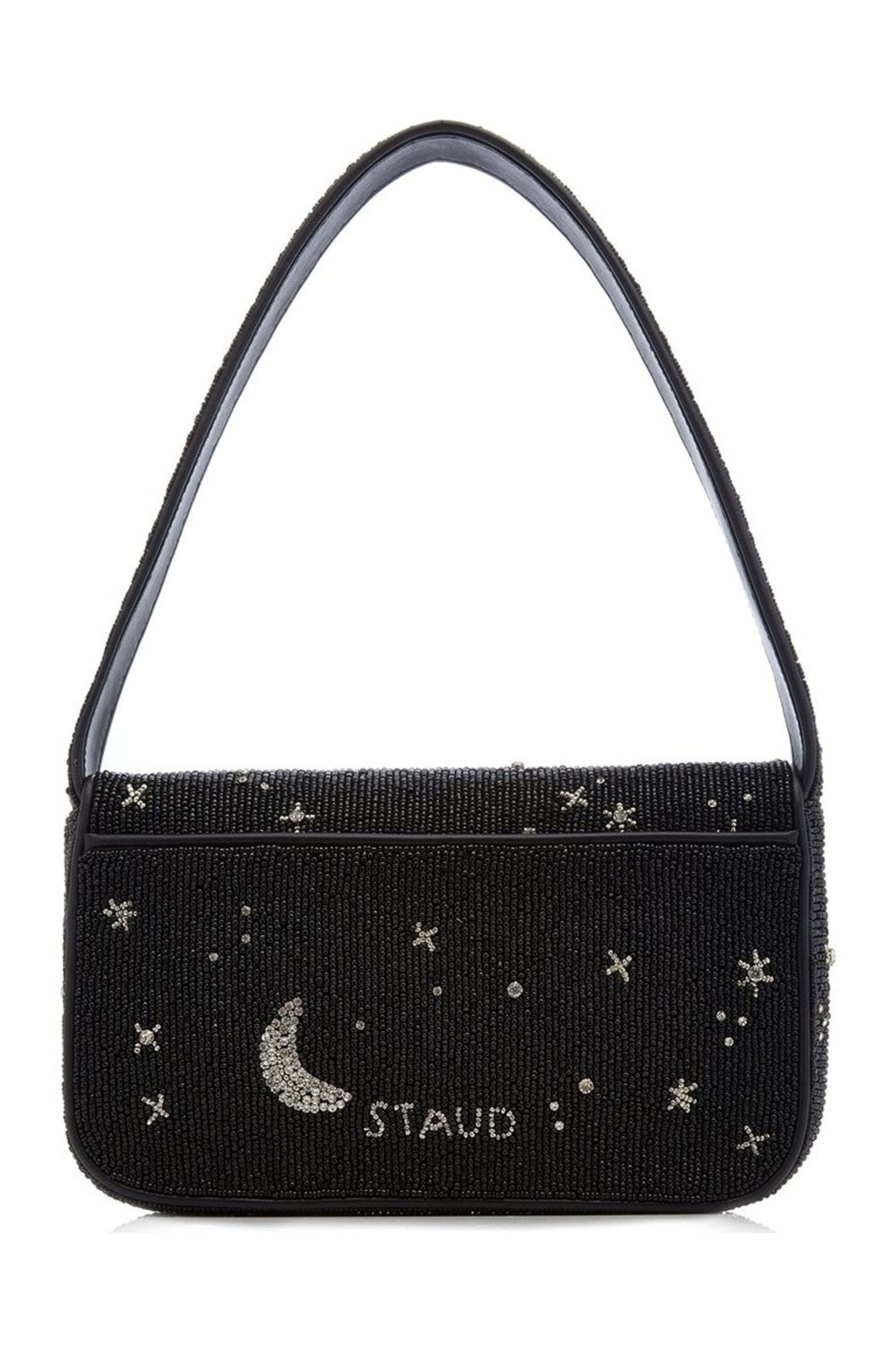 Staud - Tommy Beaded Shoulder Bag in Black