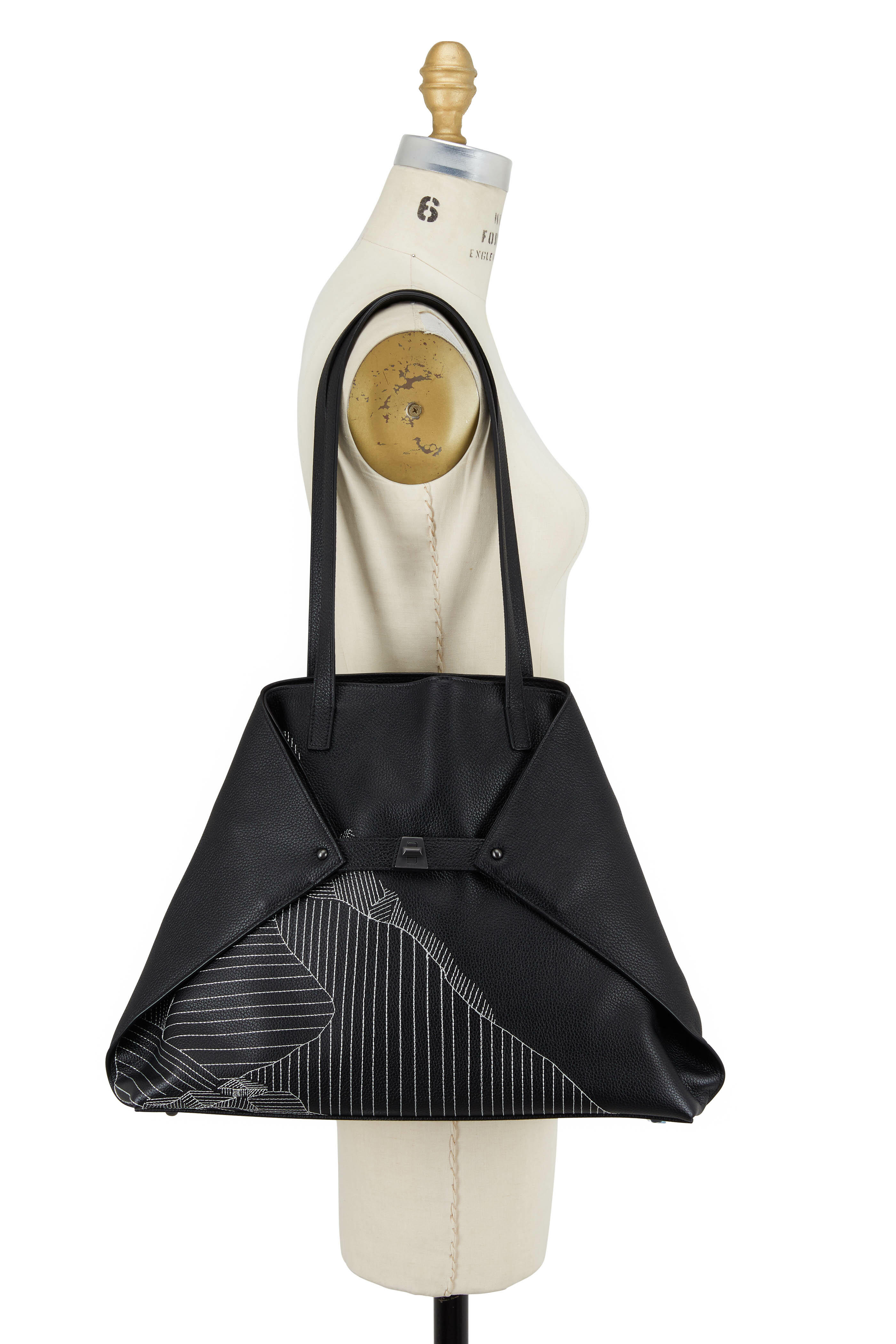 Akris - AI Black Leather Medium Shoulder Bag