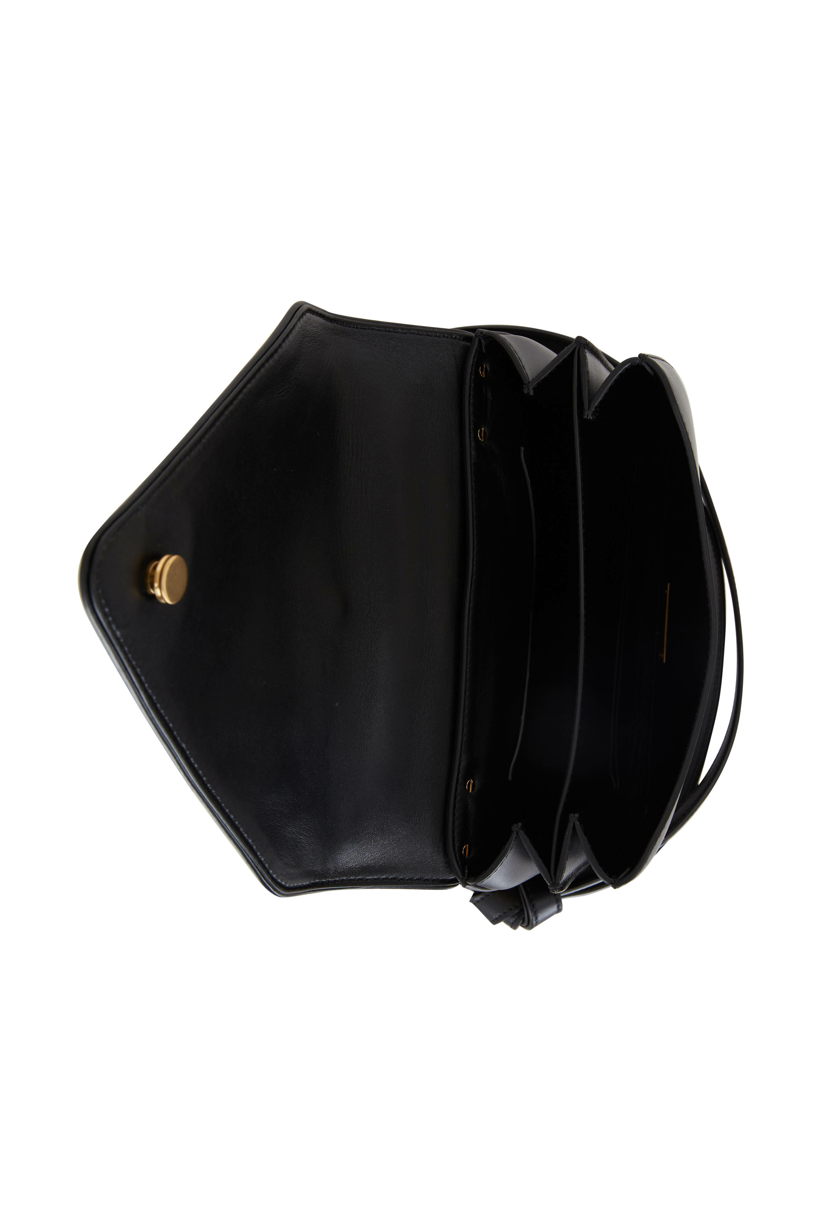 Bottega Veneta - Mount Black Leather Chain Small Crossbody Bag