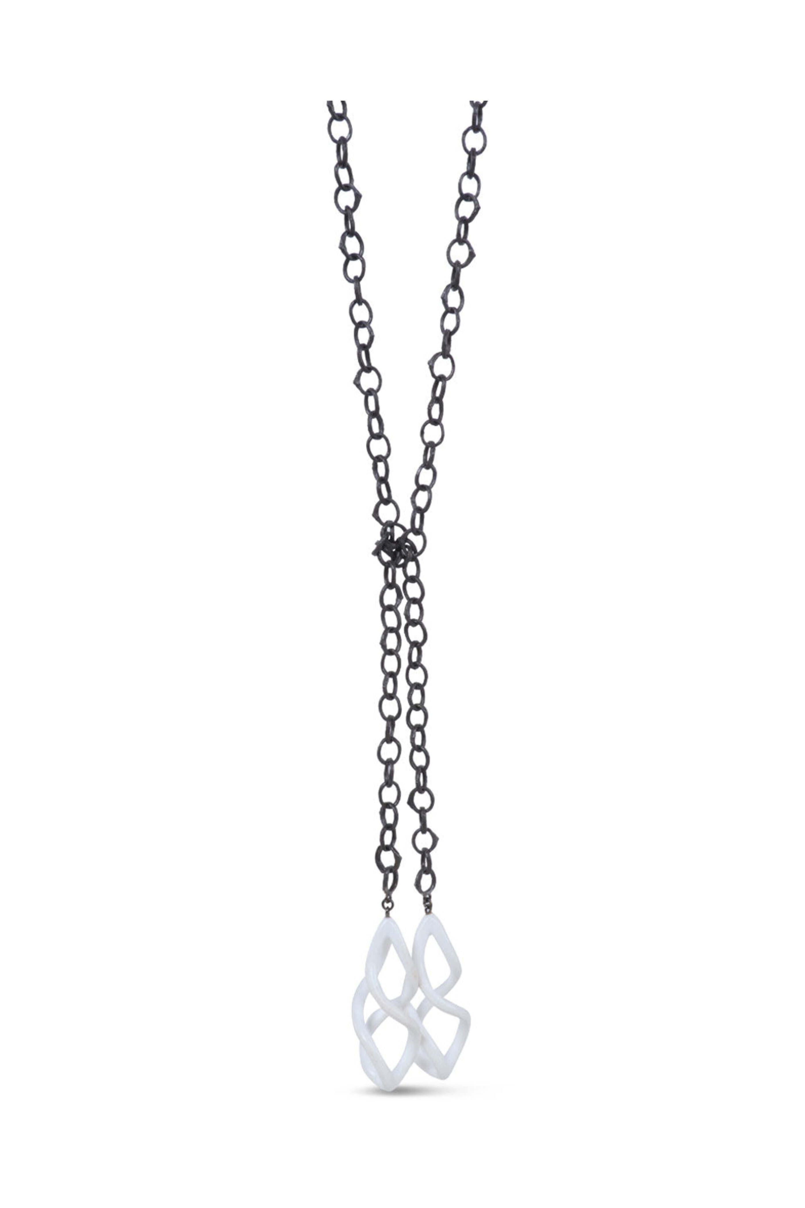 K. Brunini Jewels - Cachalong Droplets Twig â€œOâ€ Chain Necklace