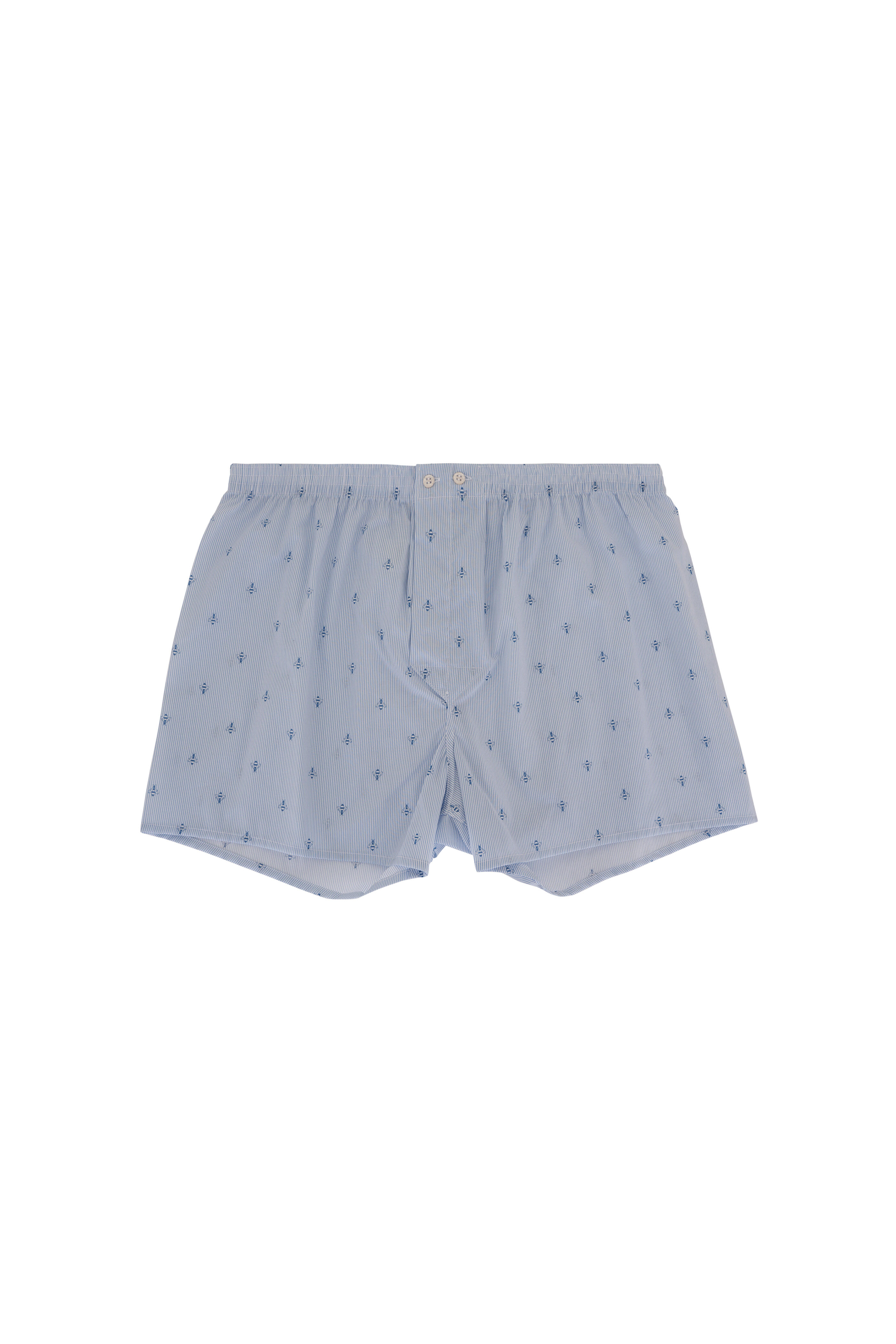 Derek Rose - Light Blue Bumble Bee Print Boxer Shorts