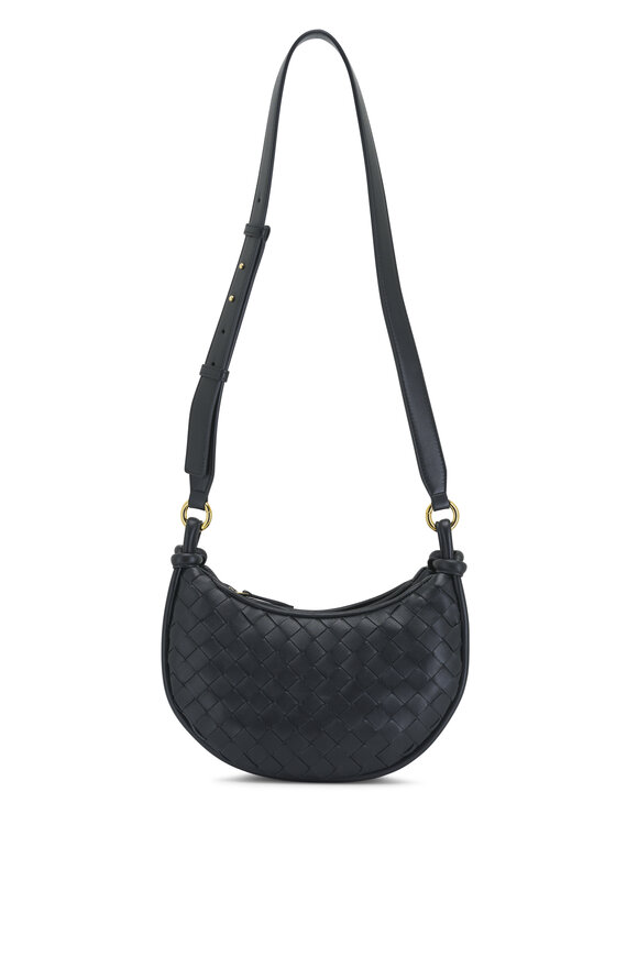 Bottega Veneta Gemelli Black Leather Multipocket Shoulder Bag