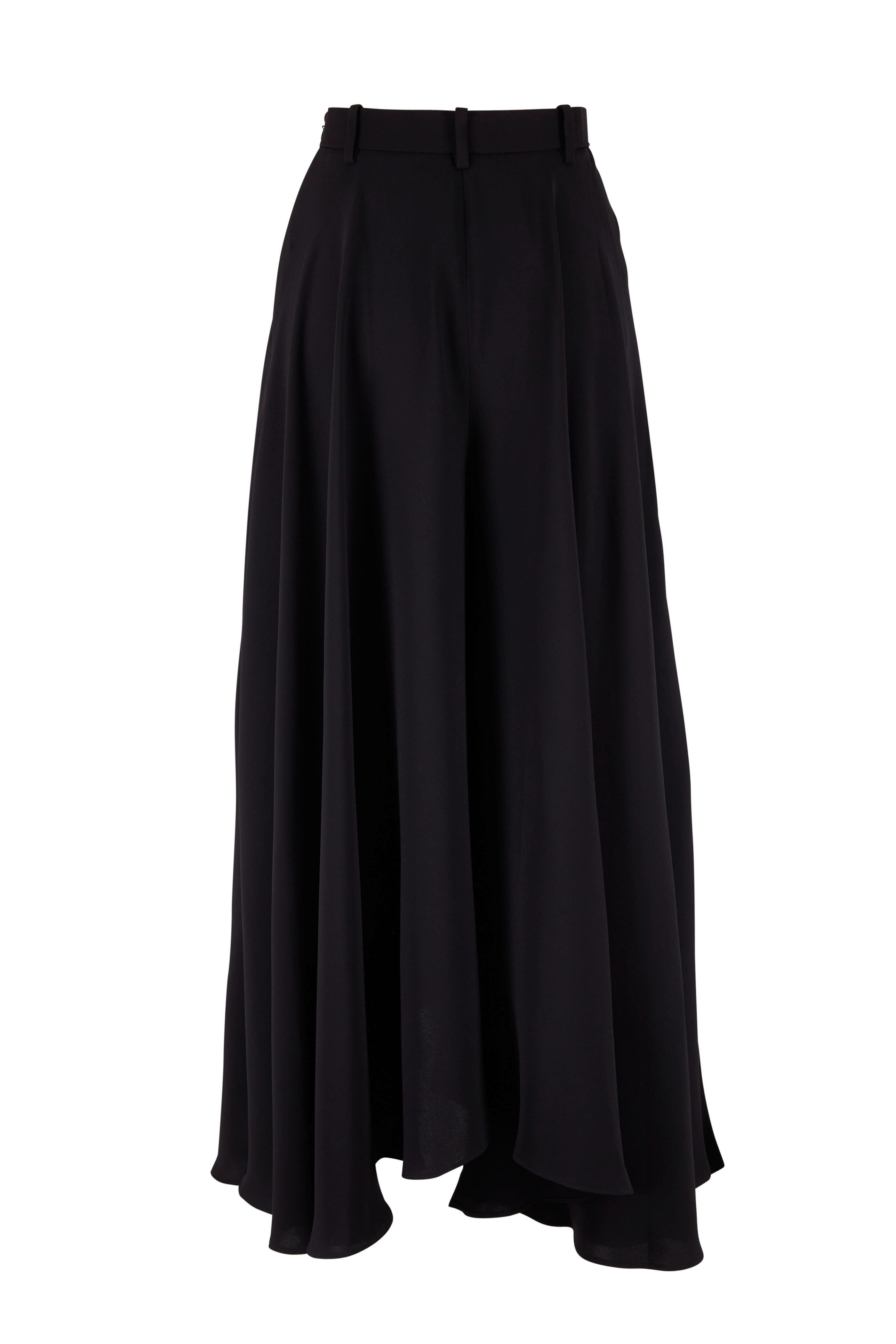 Khaite - Virginie Black Pleated Skirt Pant