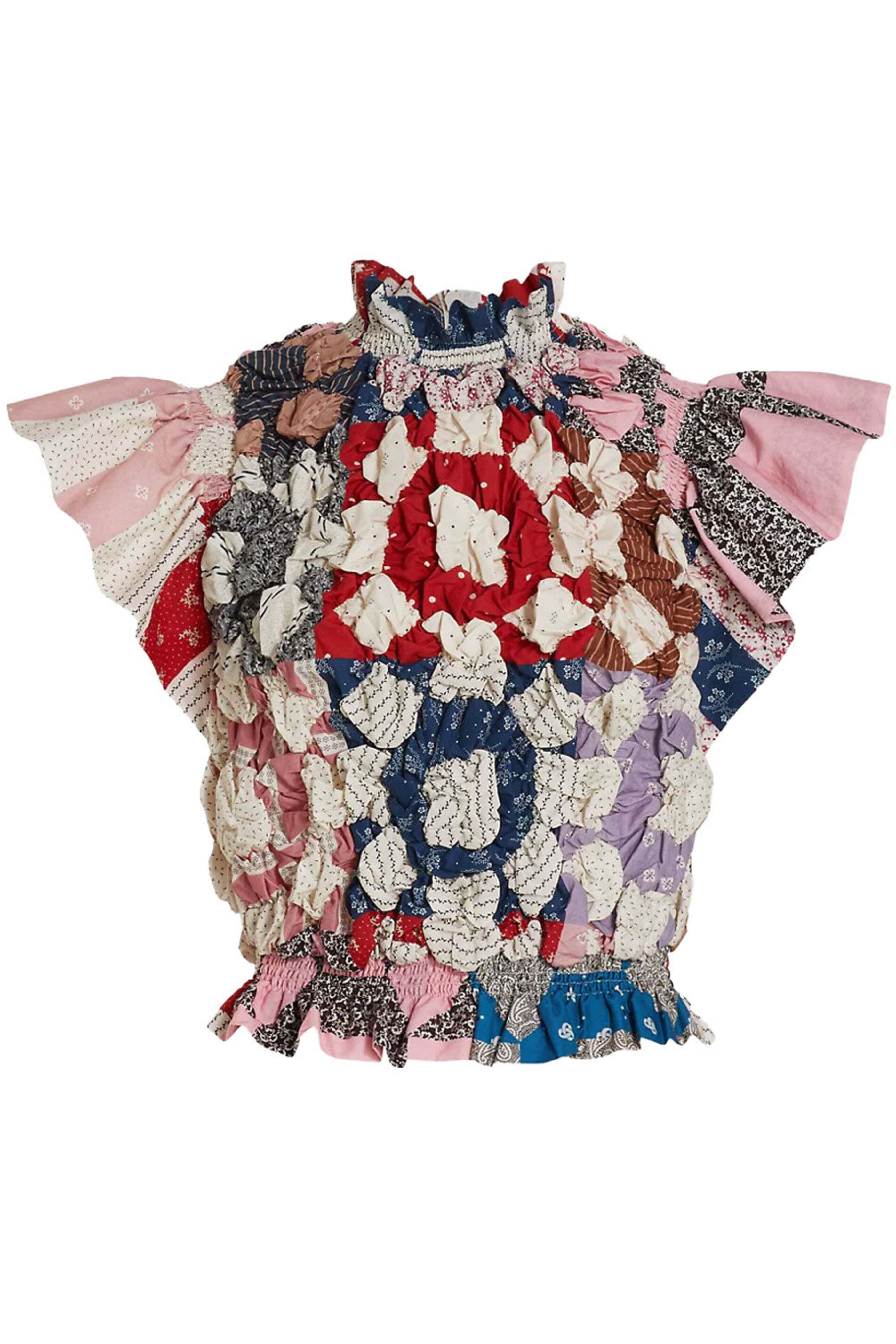 Sea NYC - Multicolor Nohr Quilt Flutter Sleeve Top