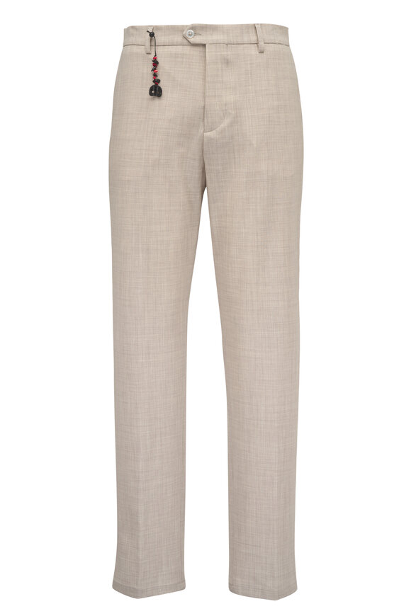 Marco Pescarolo Evo Beige Wool Crepe Dress Pant
