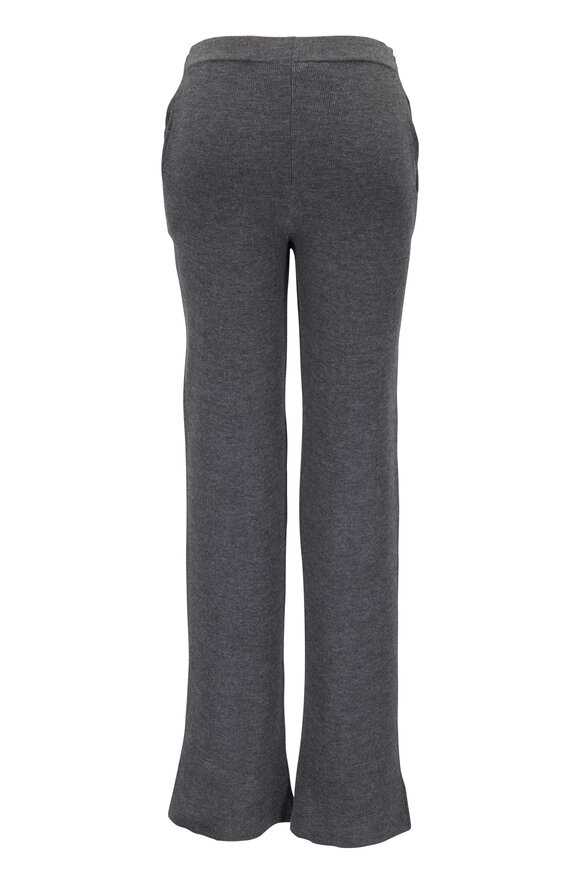 Gabriela Hearst - Diego Charcoal Gray Cashmere Knit Pant