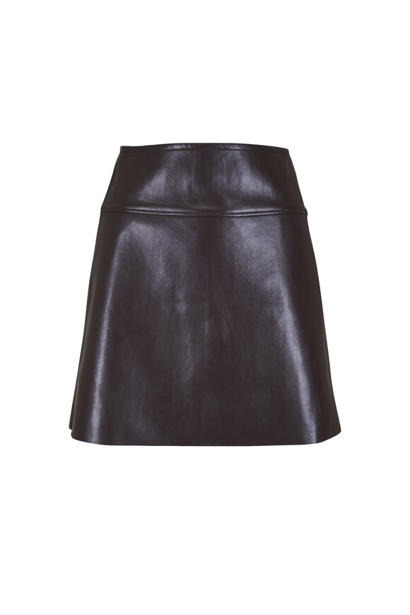 Citizens of Humanity Soraya Brown Leather Mini Skirt - view 1