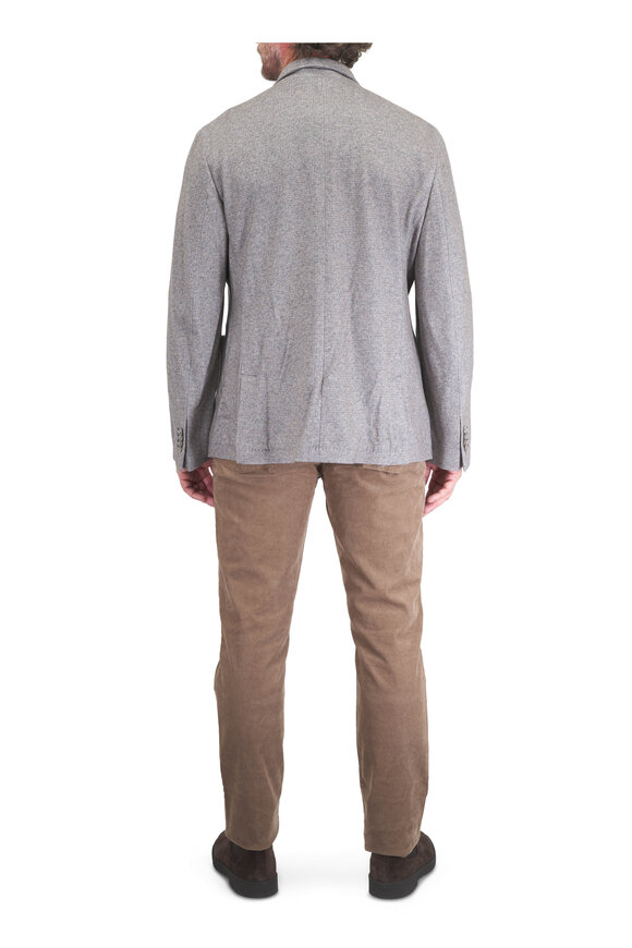 Fedeli Sportman Brown Superfine Wool Polo - view 3