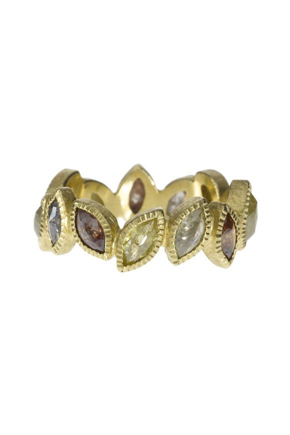 Todd Reed - Gold Marquise-Cut Gemstone Ring