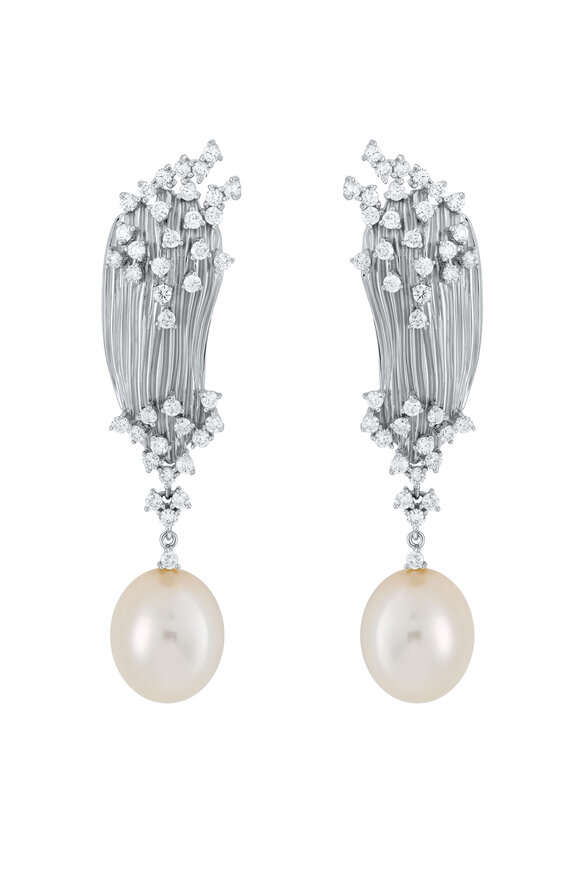 Hueb - Bahia Pearl & 1CT Diamond Dangle Earrings