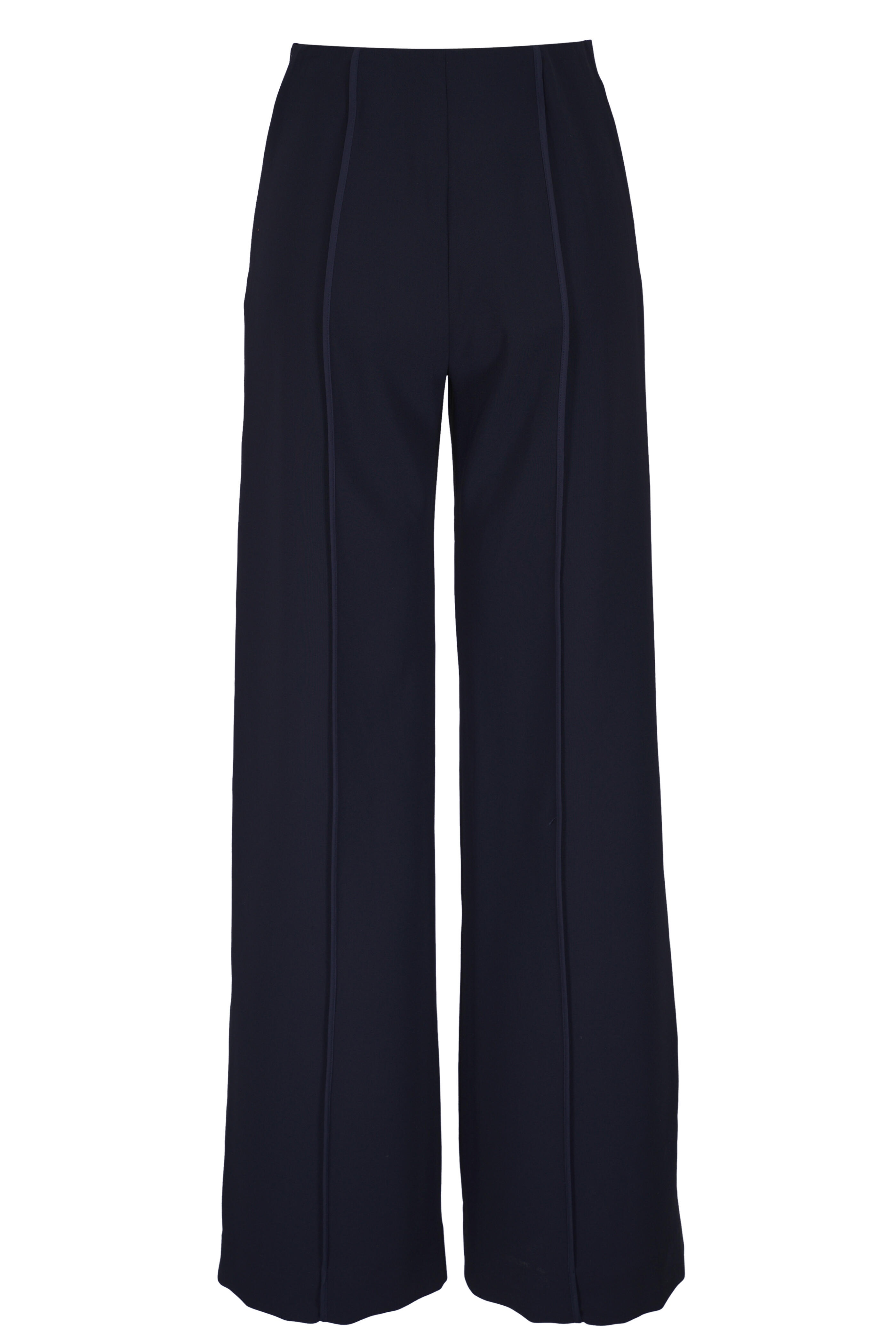 KZ_K Studio - Victoria Navy Pintuck Wide Leg Pant