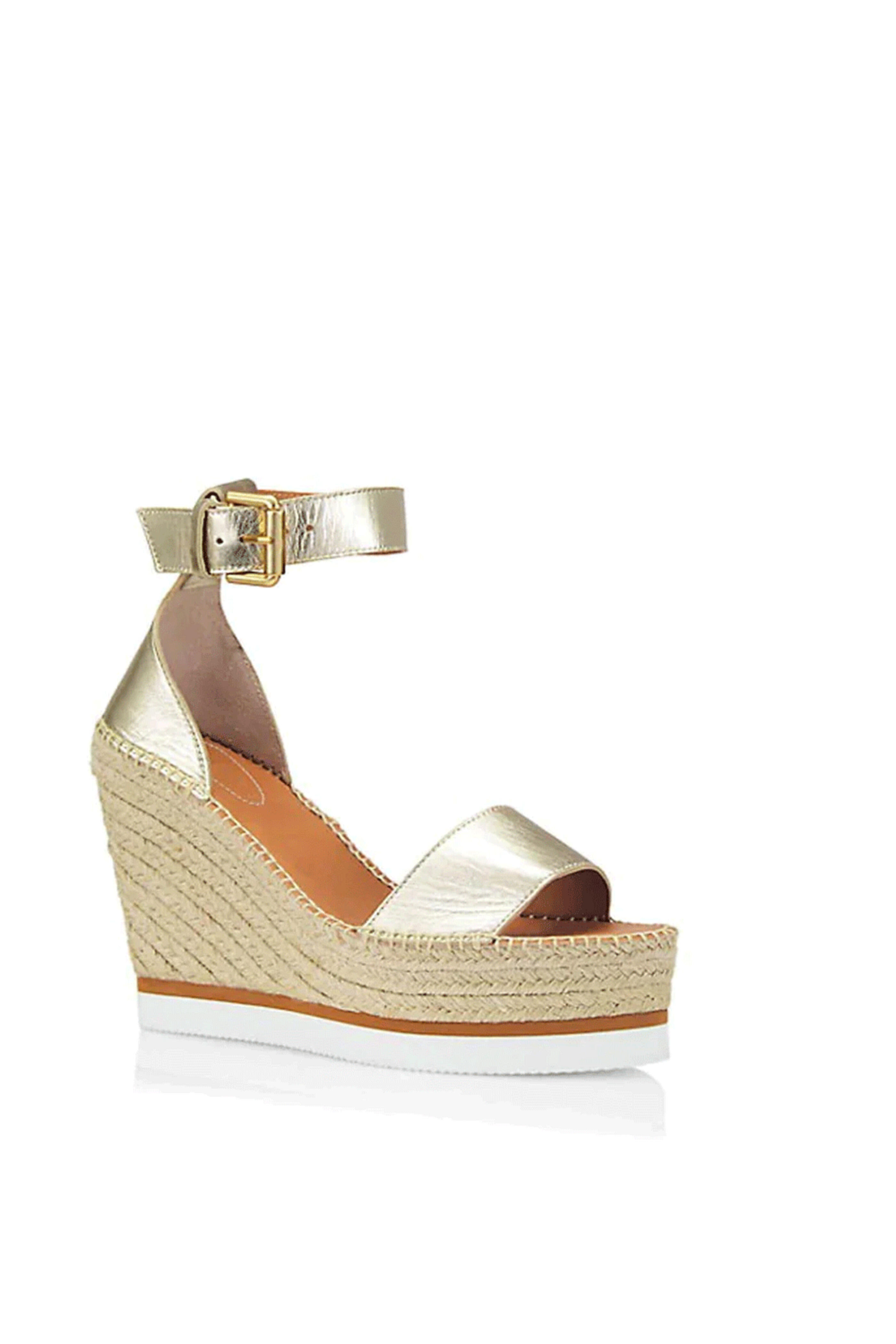 See by Chloé - Glyn Espadrille Wedge in Gold - view 1
