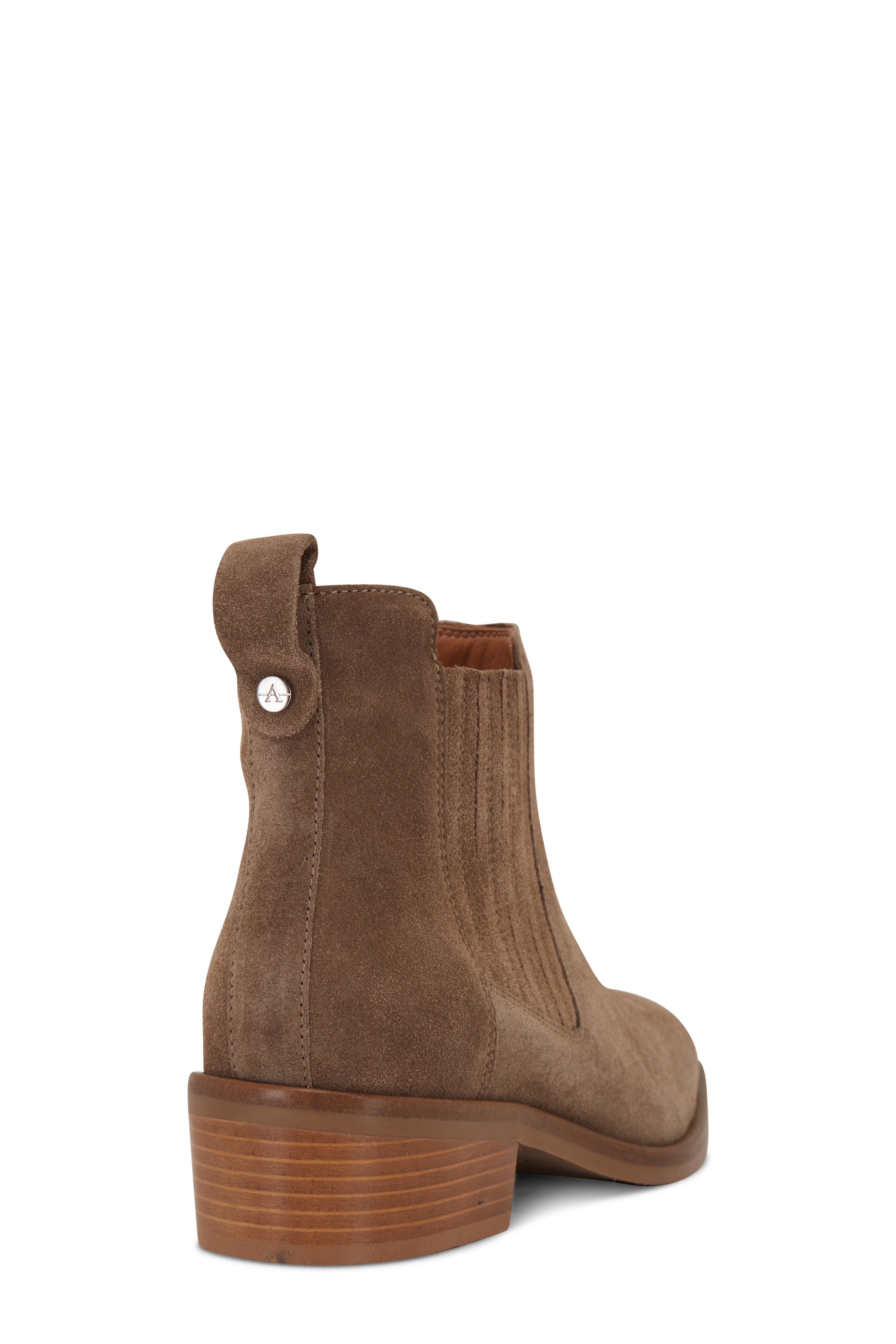 Aquatalia Carmie Light Taupe Cow Suede Boot Mitchell Stores